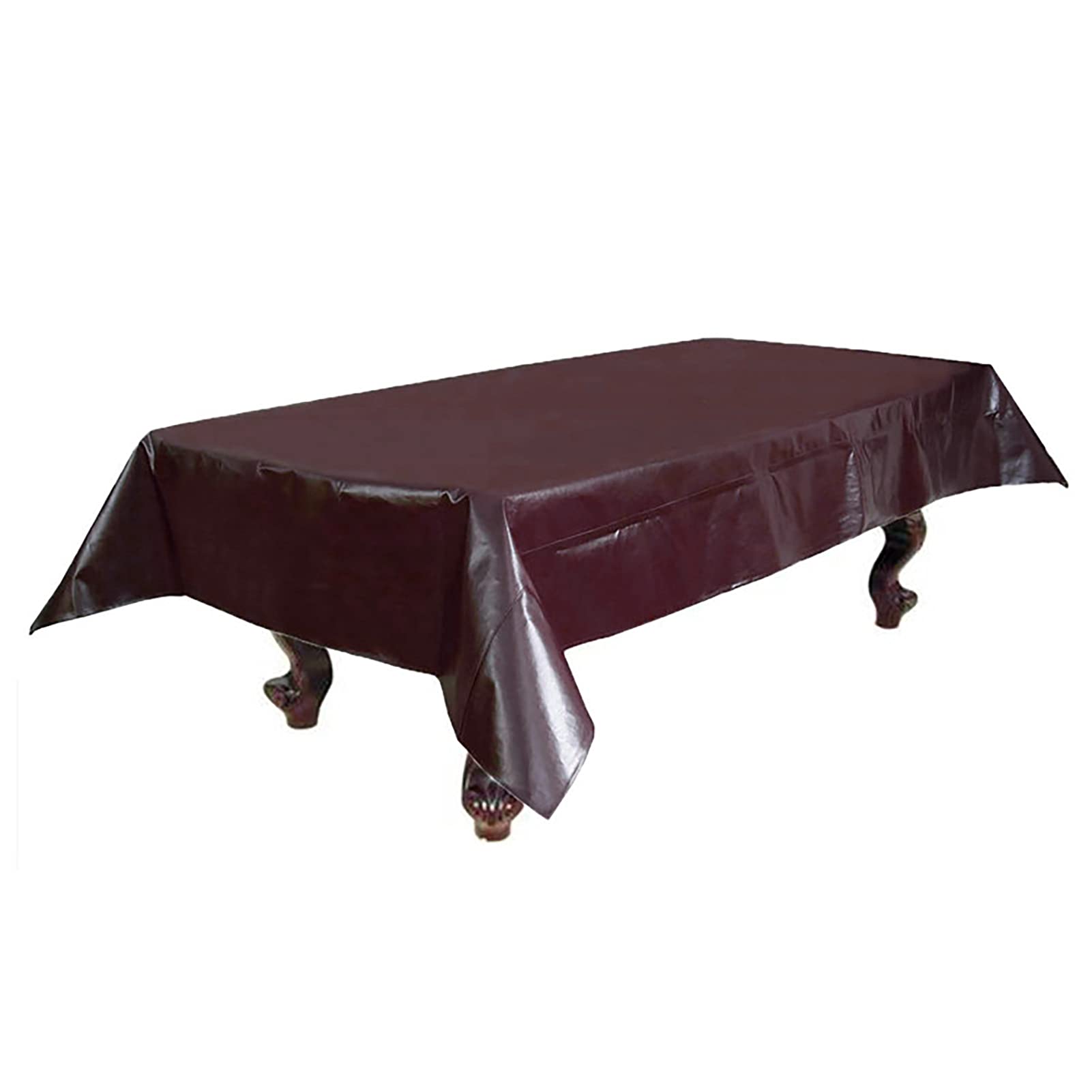 Heavy Duty Leatherette Billiard Pool Table Cover - Waterproof & Tearproof Protection for 7/8/9FT Tables (120x72 inch, Brown) - Perfect for Home Game Rooms, Bars, and Pool Halls