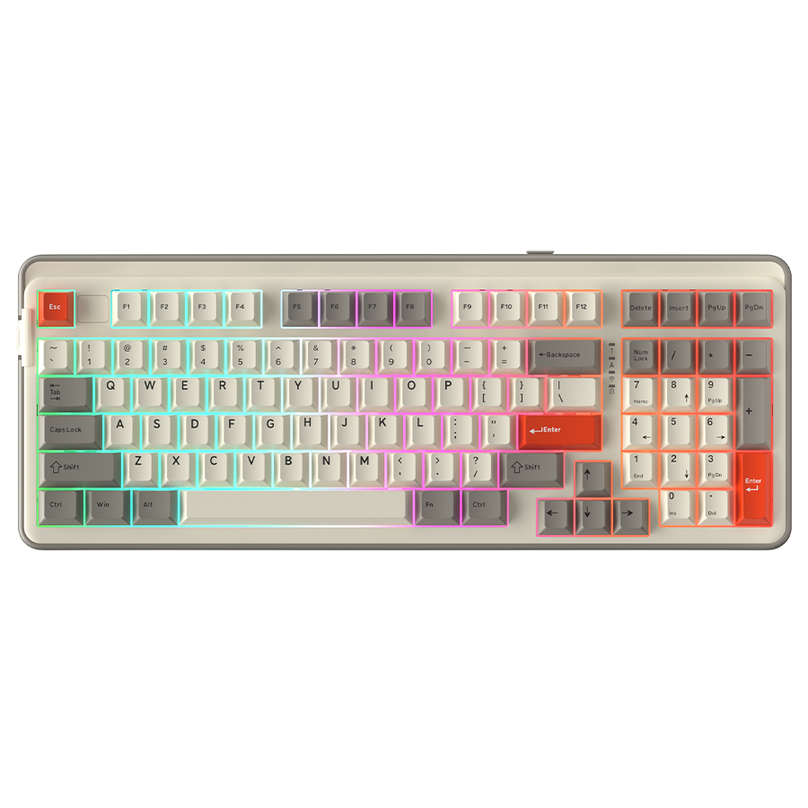 DAREU EK98 Pro Wireless Mechanical Gaming Keyboard - 2.4G/Bluetooth/USB-C Tri-Mode RGB Backlit, Hot-Swappable Switches for PC/Mac - Perfect for Gaming, Office Work & Typing Enthusiasts