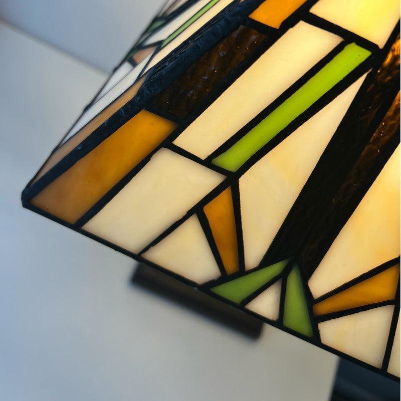 Joy Tiffany Table Lamp - Handcrafted Stained Glass Tiffany Lighting for Living Room, Bedroom & Office Decor