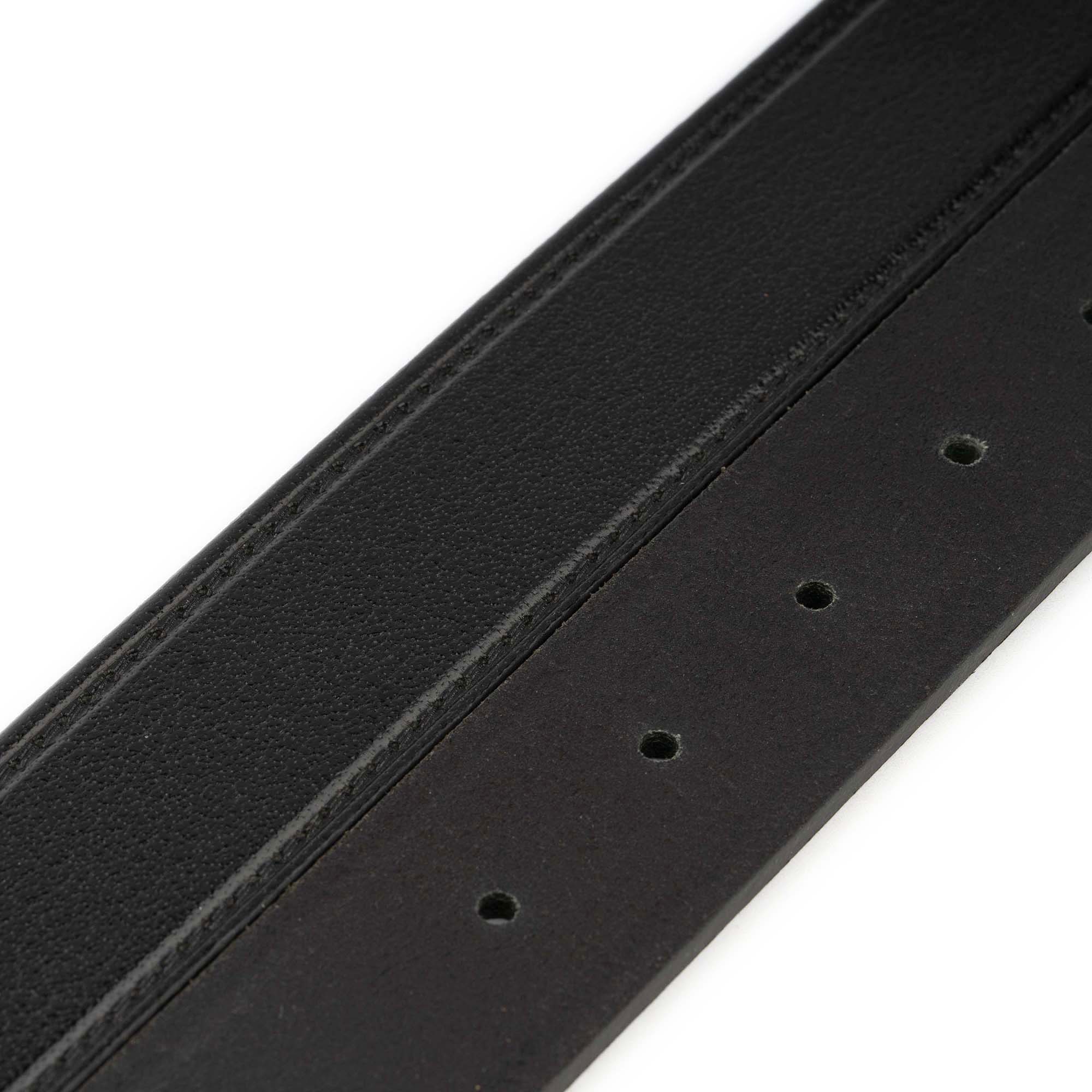 Premium Genuine Leather Black Belt Strap for Montblanc Watches - Adjustable Replacement Band for Dress Watches, Business & Formal Occasions