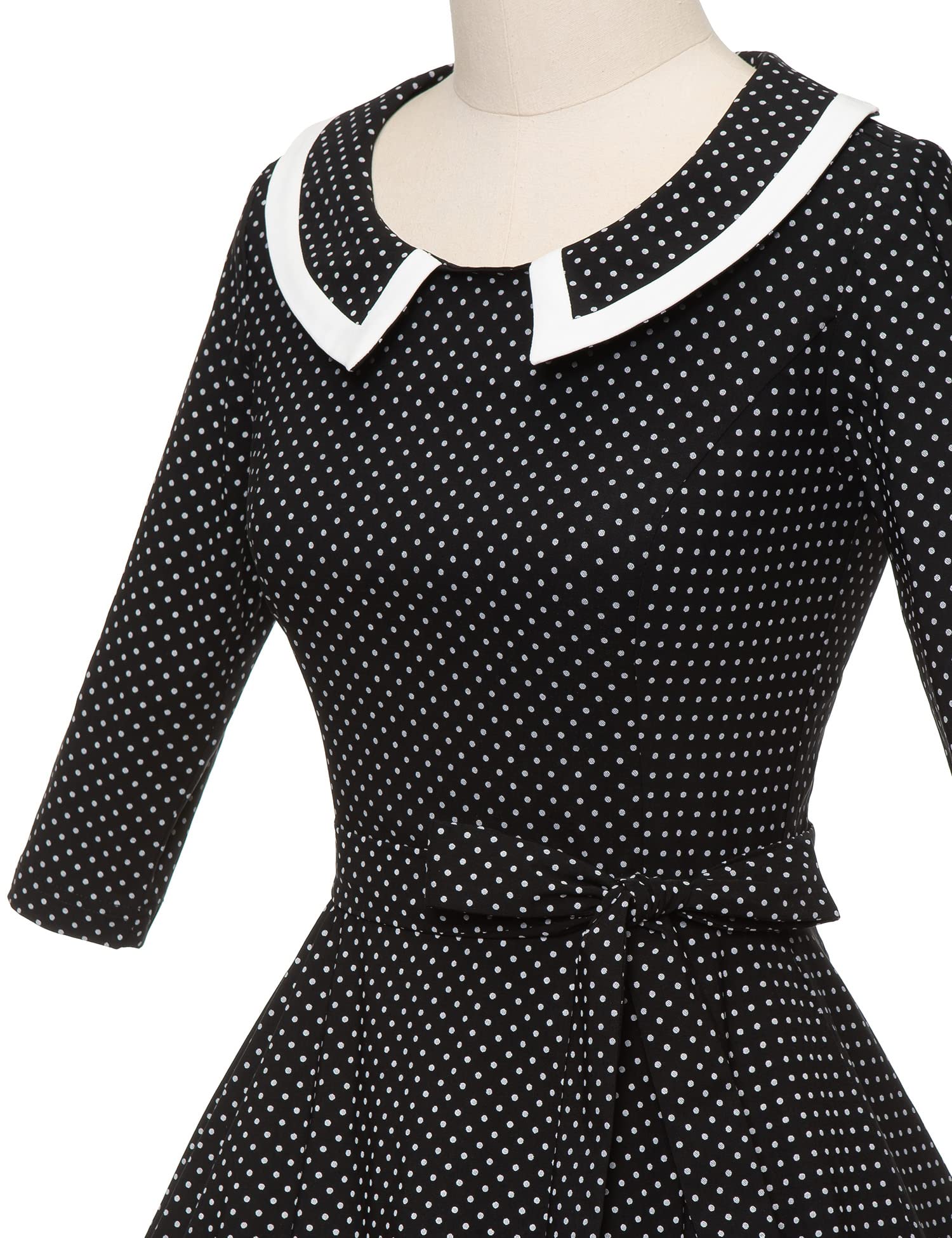 Vintage 1950s Swing Dress for Women - Stretchy Retro Dress with Pockets | 50s Style Party Dress, Rockabilly Outfit, Pinup Fashion, Tea Length Cocktail Dress for Special Occasions