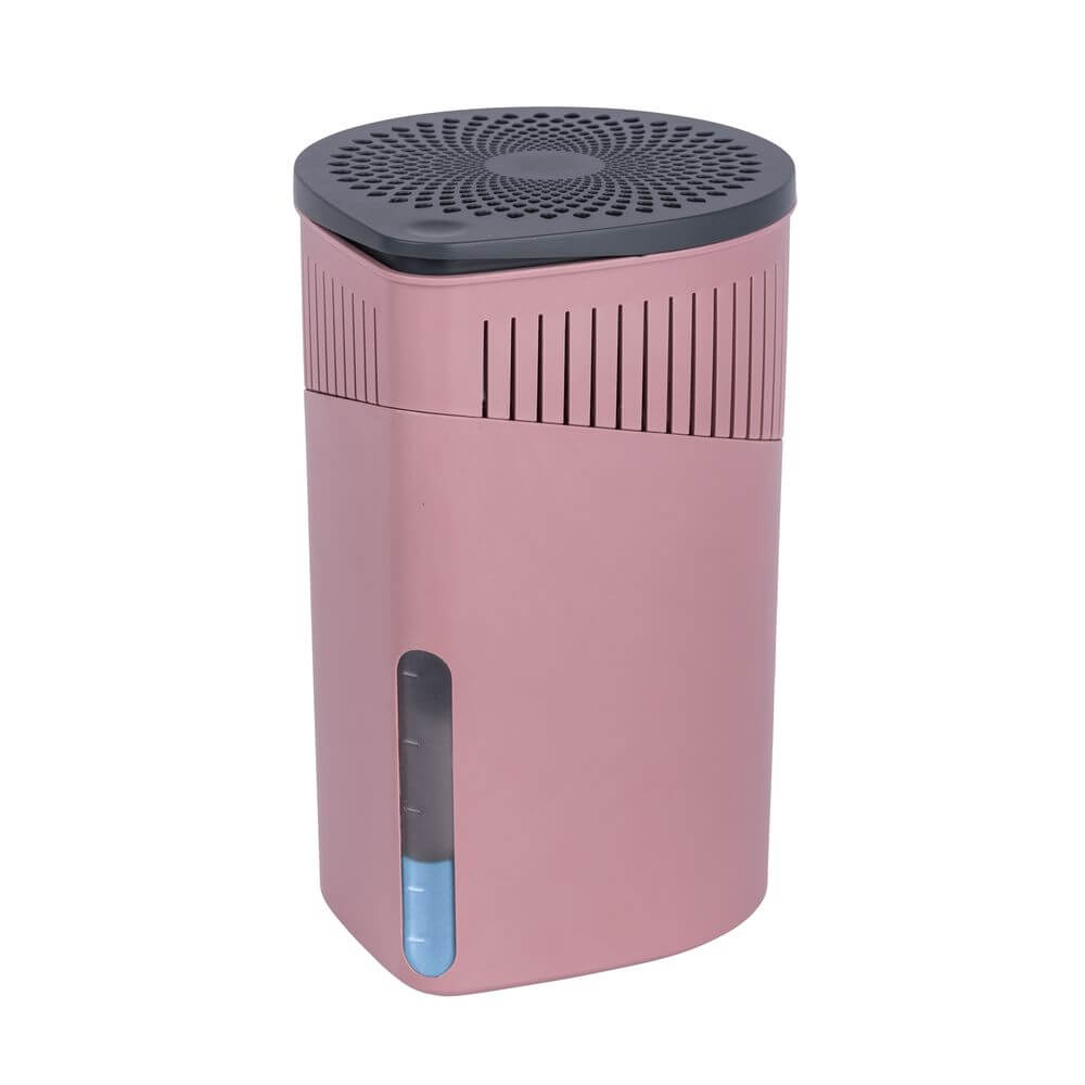 1000g Refillable Drop Dehumidifier with Rose Scent - Compact Moisture Absorber for Closets, Bathrooms & Basements - Reusable Air Freshener for Home & Office