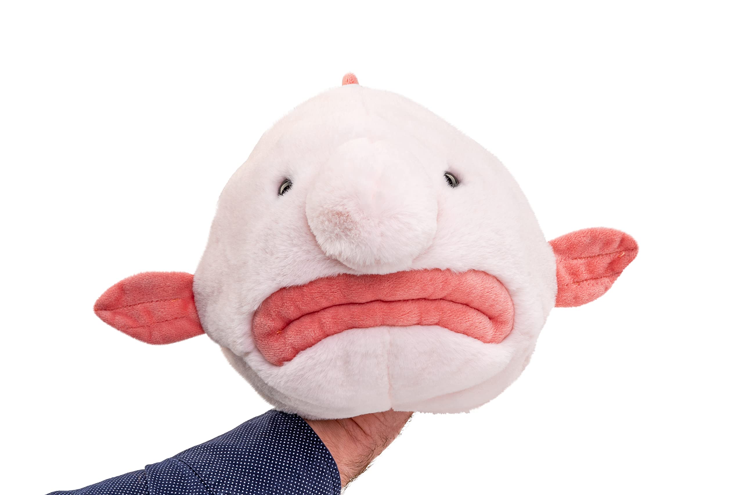 Uni-Toys Reversible Blobfish Plush Toy - 29 cm Stuffed Fish Flip Doll - Cute Pink, Light Pink & Black Soft Toy for Kids | Perfect Gift for Birthdays, Cuddling & Collectors