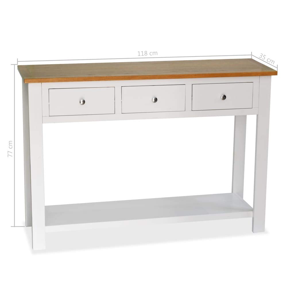 Industrial Sofa Table with Drawers & Storage Shelf - 46.5