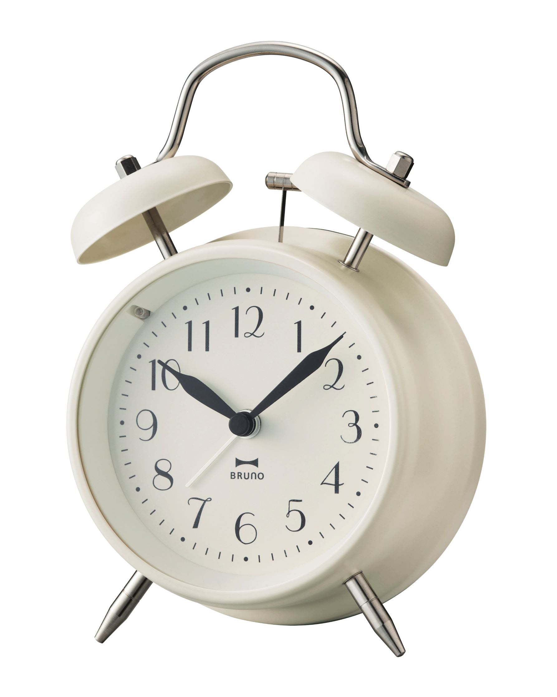 Bruno Twin Bell Alarm Clock - Vintage Style Metal Desk Clock with Dual Bells for Bedroom, Office & Home Decor | Perfect for Classic & Retro Interiors