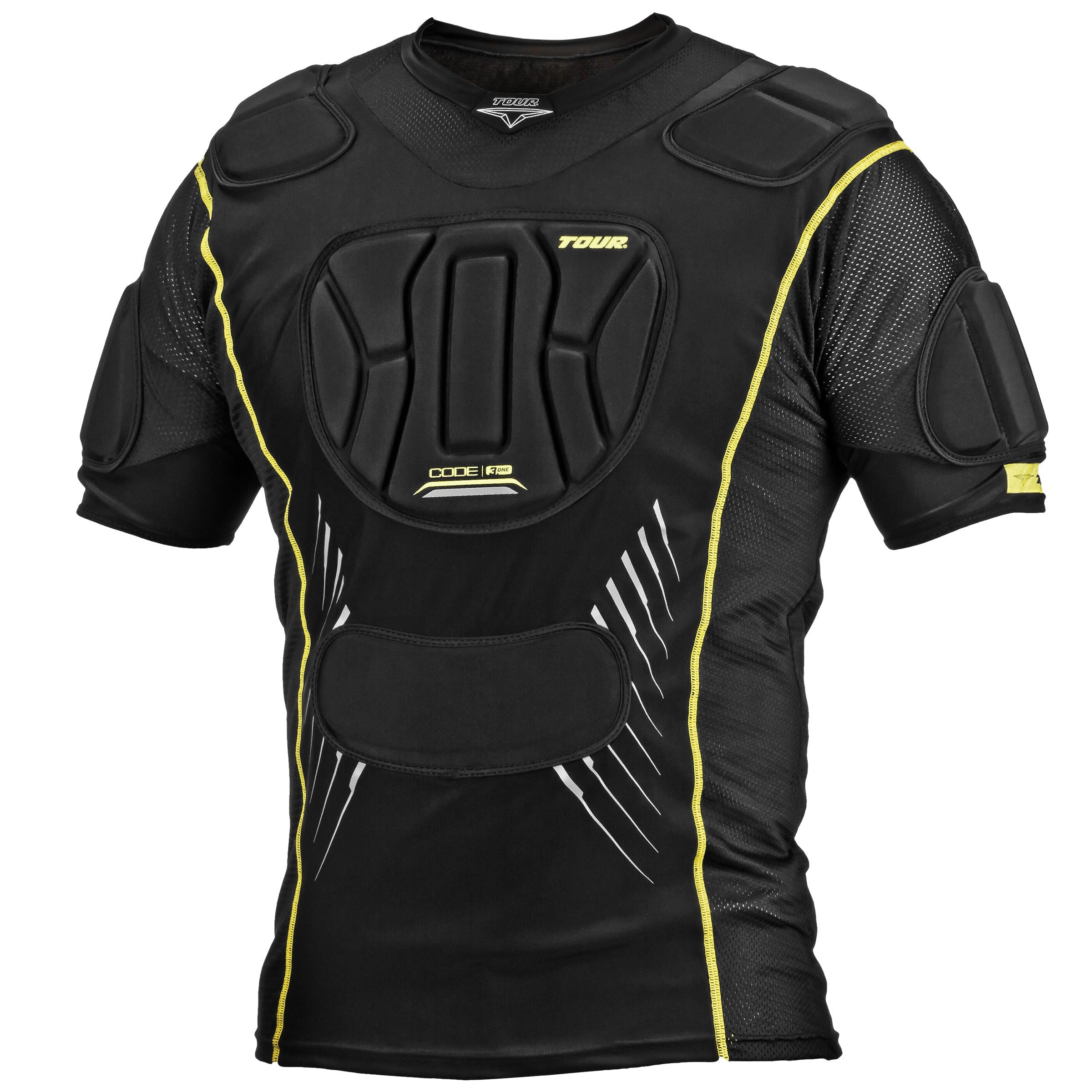 Code 3.one Youth Padded Shirt - Protective Training Top for Football, Soccer & Rugby - Lightweight Breathable Practice Jersey for Kids & Teens - Perfect for Sports Drills, Team Practice & Games