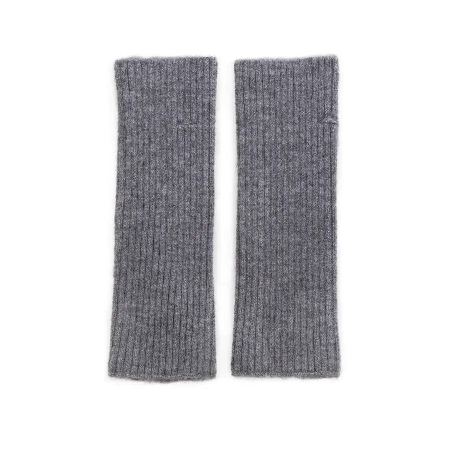 Lyla & Luxe Women's Eco-Friendly Arm Warmers - Medium Grey | Soft Knit Fingerless Gloves for Yoga, Running & Cold Weather Fashion