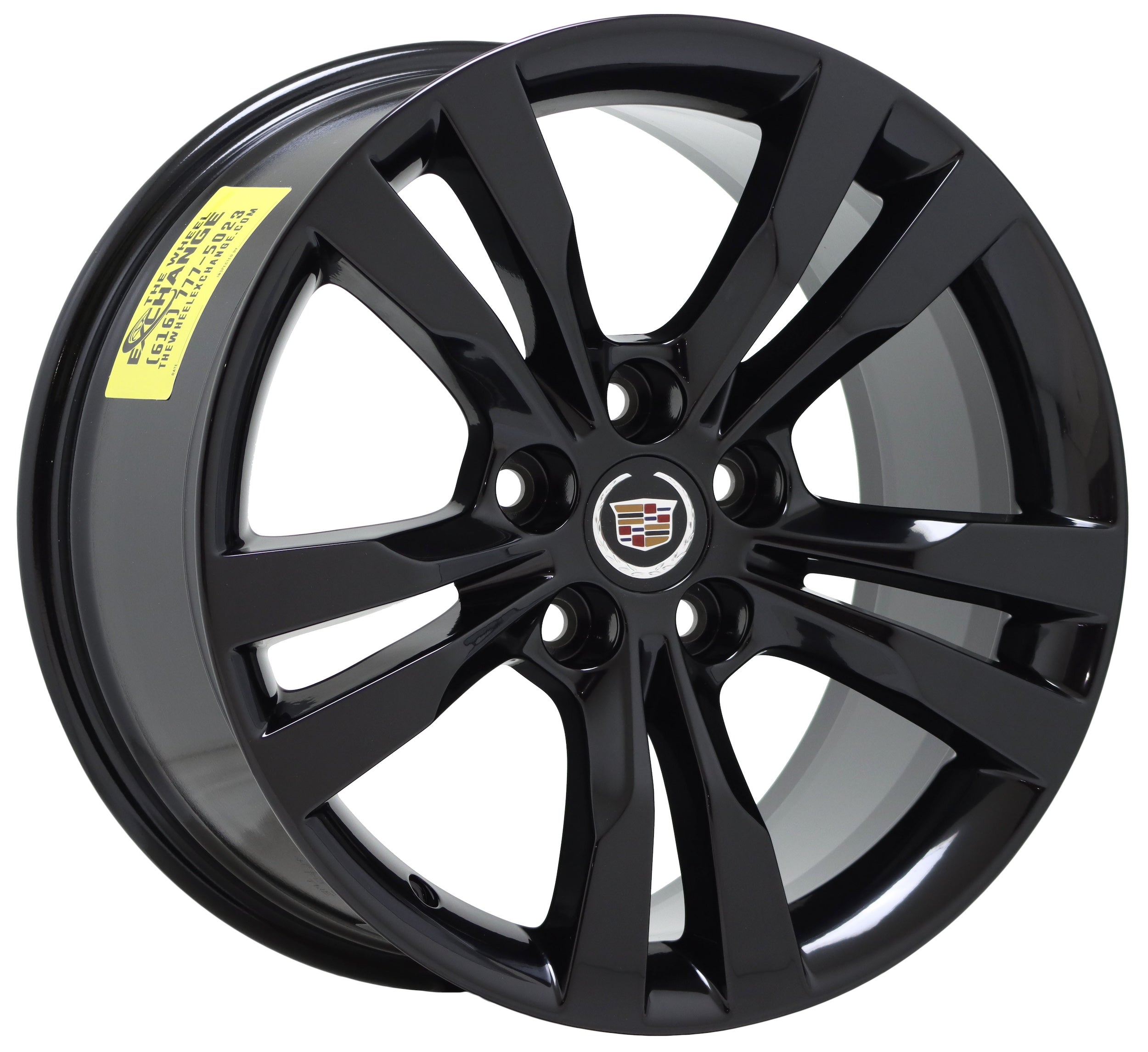 18x8.5 & 18x9.5 Gloss Black OEM Wheels Rims for Cadillac CTS V (4717 4719) - Perfect for Performance Upgrades & Custom Car Styling