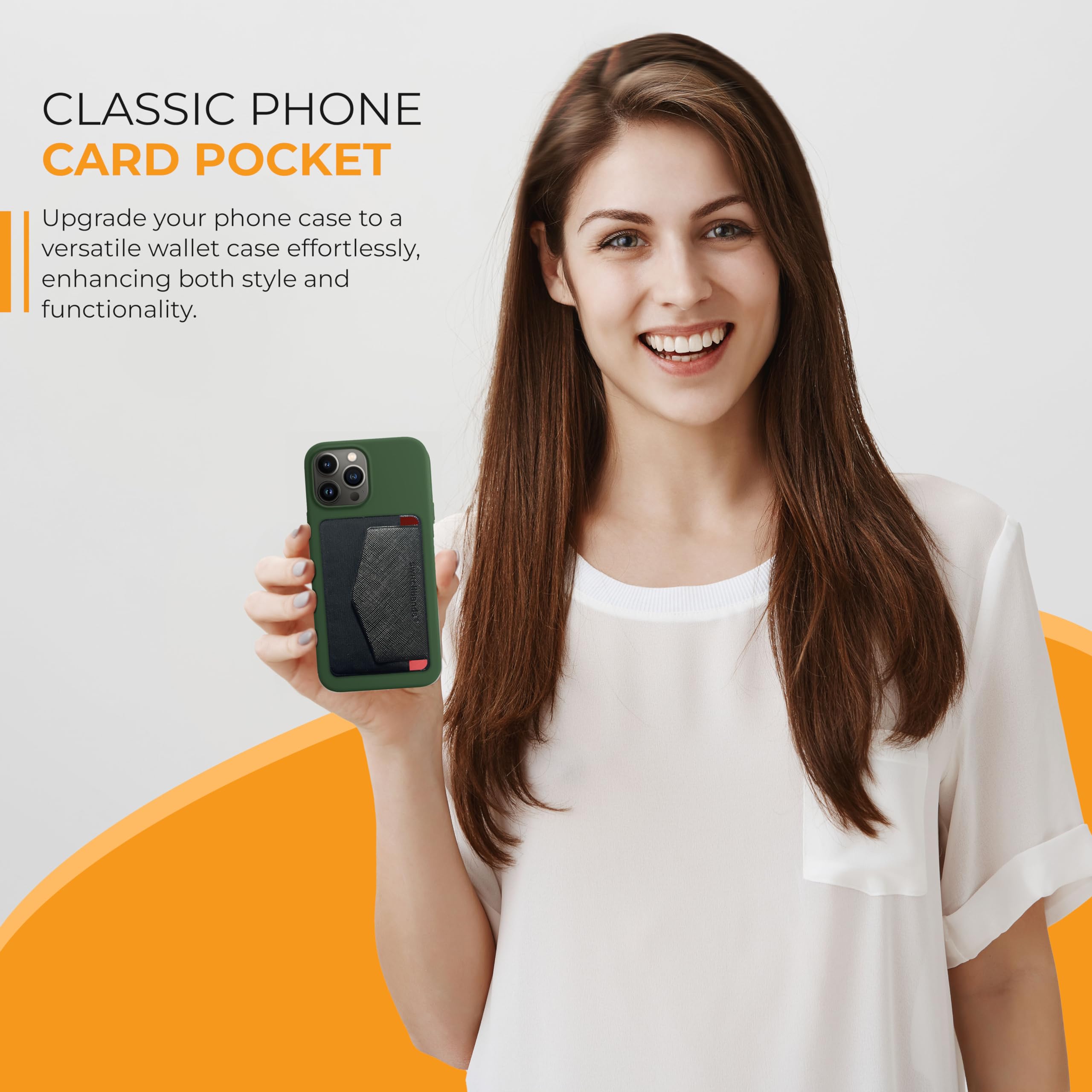 Phone Wallet Card Holder - Stick-on for iPhone & Smartphones, Secure Flap for Credit/ID Cards - Perfect for Travel & Daily Use