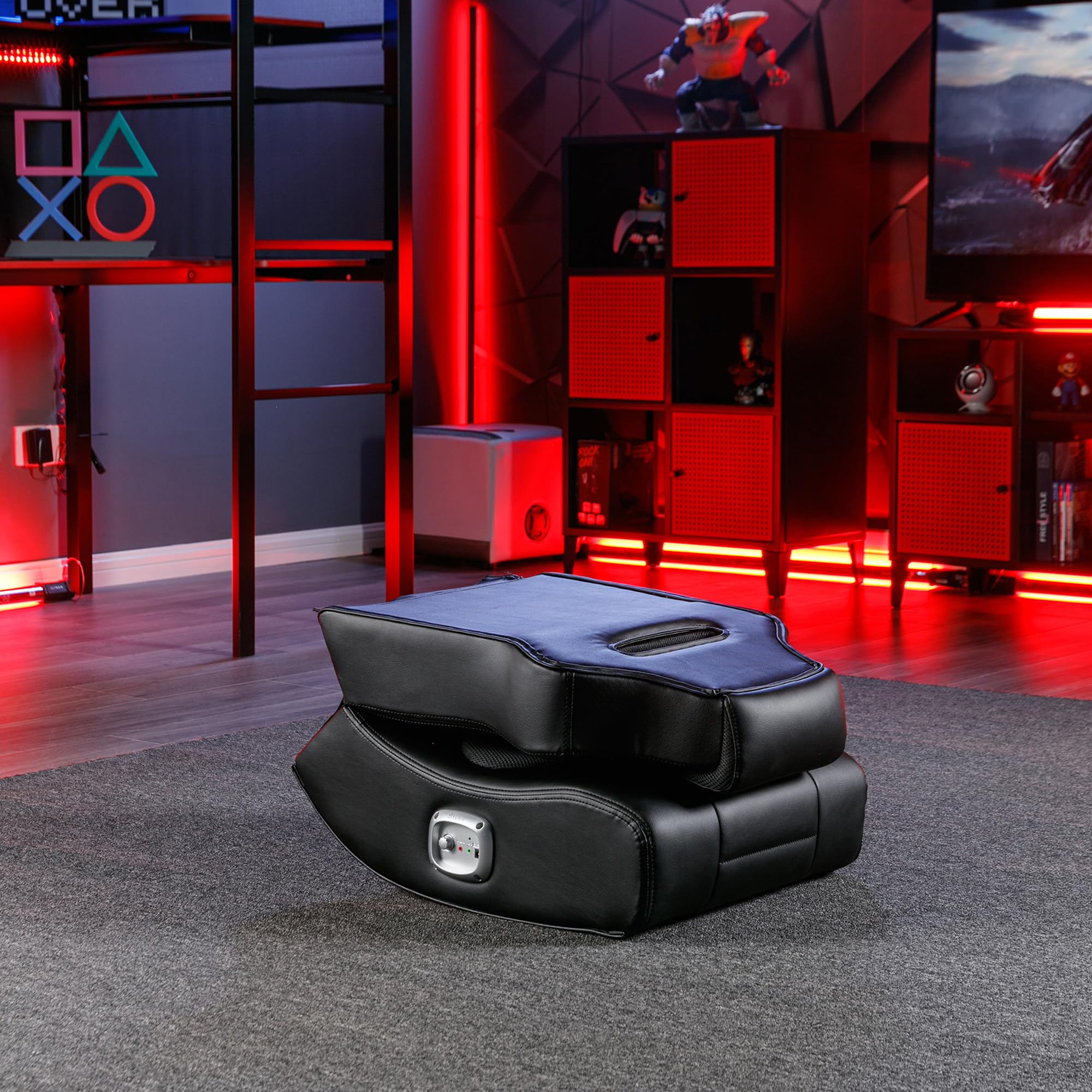 X Rocker Video Gaming Floor Rocker Chair with Built-in Speakers - Foldable Ergonomic Design for Bedroom, Game Room or Living Room - Perfect Gaming Gift for Boys, Girls & Teens Ages 5-17 - Ideal for Console Gaming, Movie Nights & Relaxing