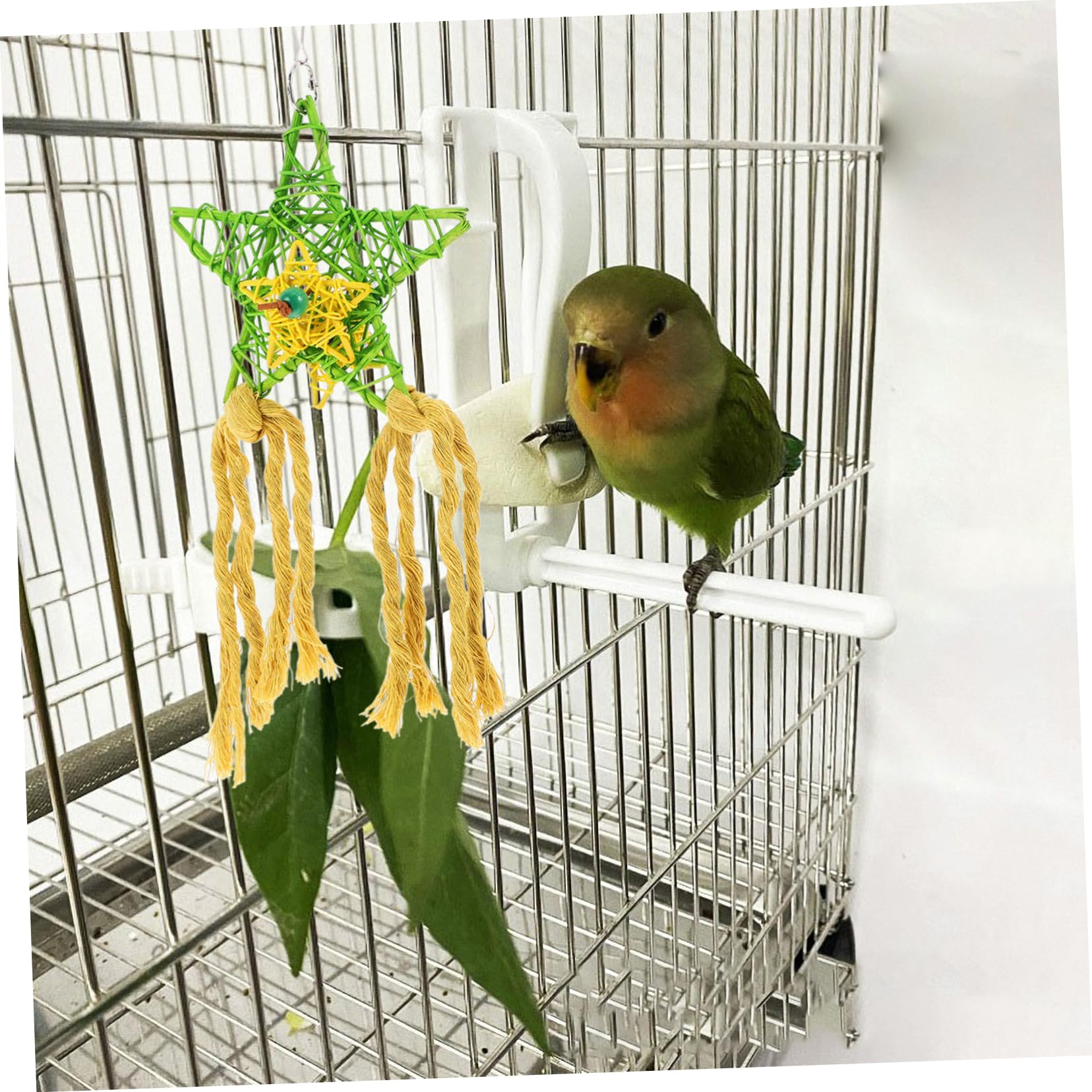 Balacoo 3PCS Parrot Chew Toys - Natural Wooden Bird Chewing Sticks & Foraging Paper Shredder Toys for Parakeets, Cockatiels, Conures | Hanging Bird Toys for Mental Stimulation & Beak Exercise | Perfect for Cage Enrichment & Playtime