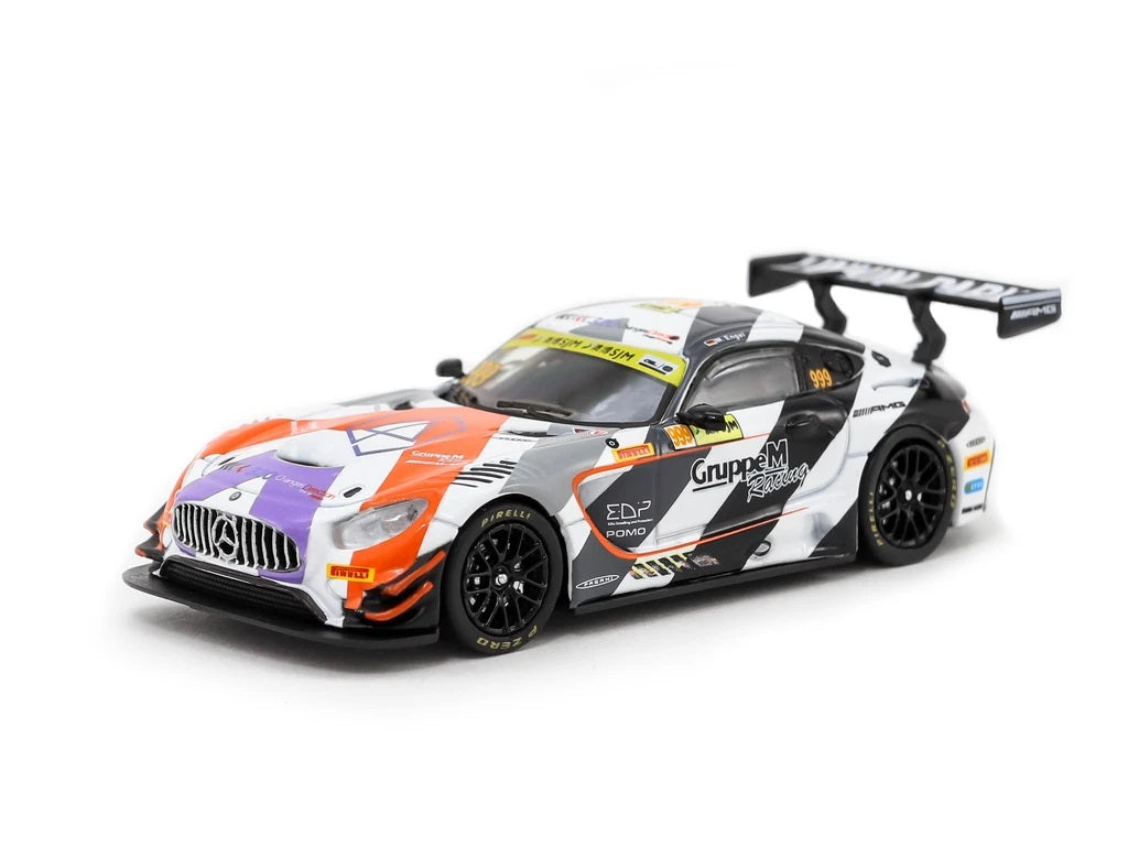 Tarmac Works 1:64 Scale Mercedes AMG GT3 Macau GT Cup FIA GT World Cup 2017 #999 3rd Place Limited Edition Diecast Model Car - Perfect for Collectors, Racing Fans, and Display Cases