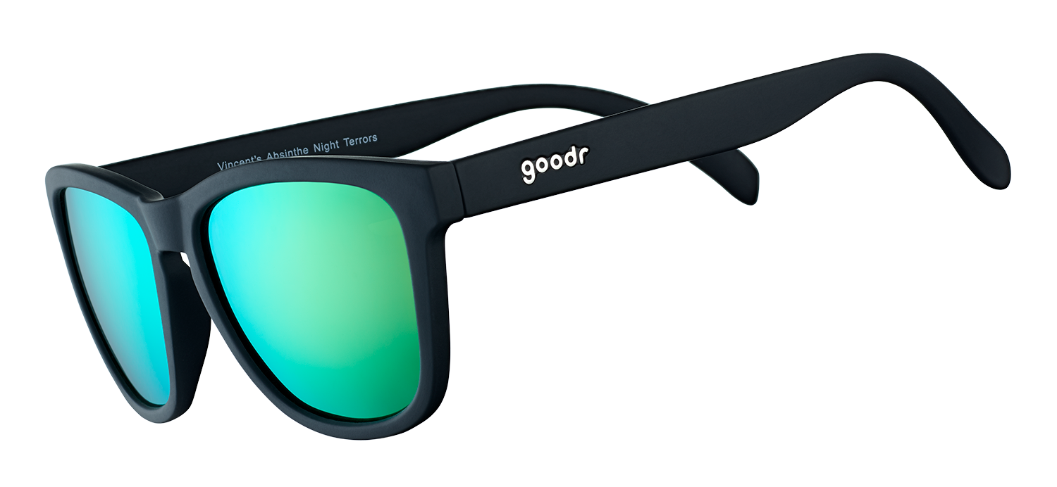 Goodr OG Sunglasses - Vincent's Absinthe Night Terrors Polarized Aviator Shades for Running, Cycling & Outdoor Sports | UV Protection & Lightweight Design