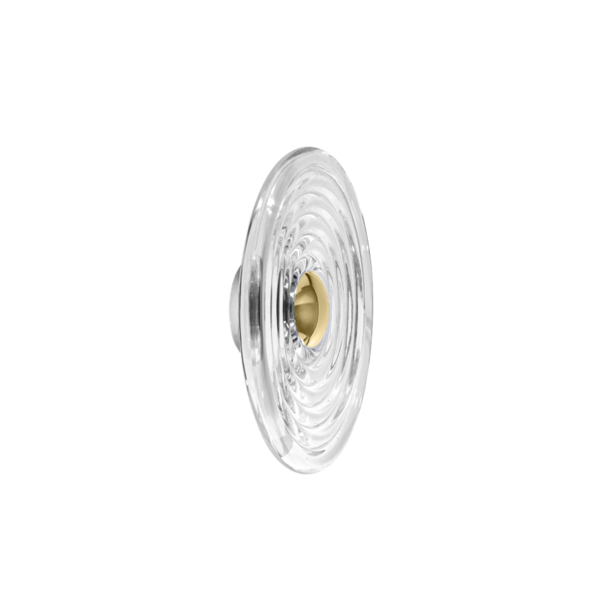 TOM DIXON Press Large LED Surface Light - Modern Clear Glass Pendant Lamp for Dining Room, Kitchen Island & Living Room Lighting