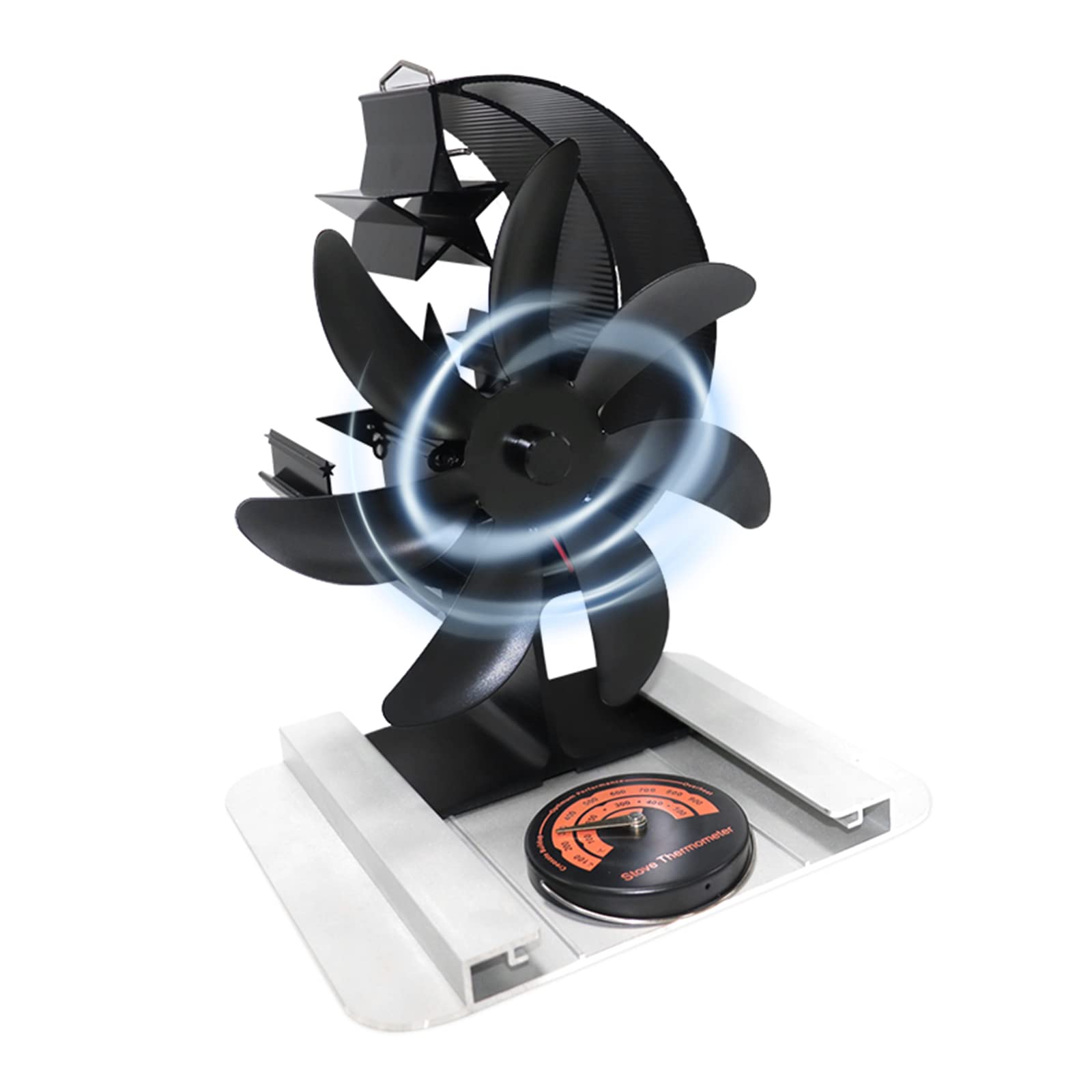 Efficient Heat-Powered Wood Stove Fan - Quiet Circulating Fan for Wood Burning Stoves - Essential Accessory for Cozy Home Heating & Energy Savings - Perfect for Cabins, Living Rooms & Winter Warmth