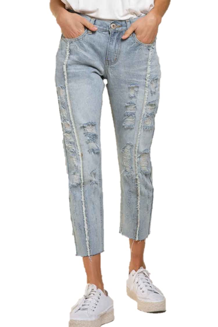 Stylish POL Women's Denim Jeans - High-Quality Stretch Skinny & Straight Leg Pants for Casual Wear, Work & Everyday Outfits