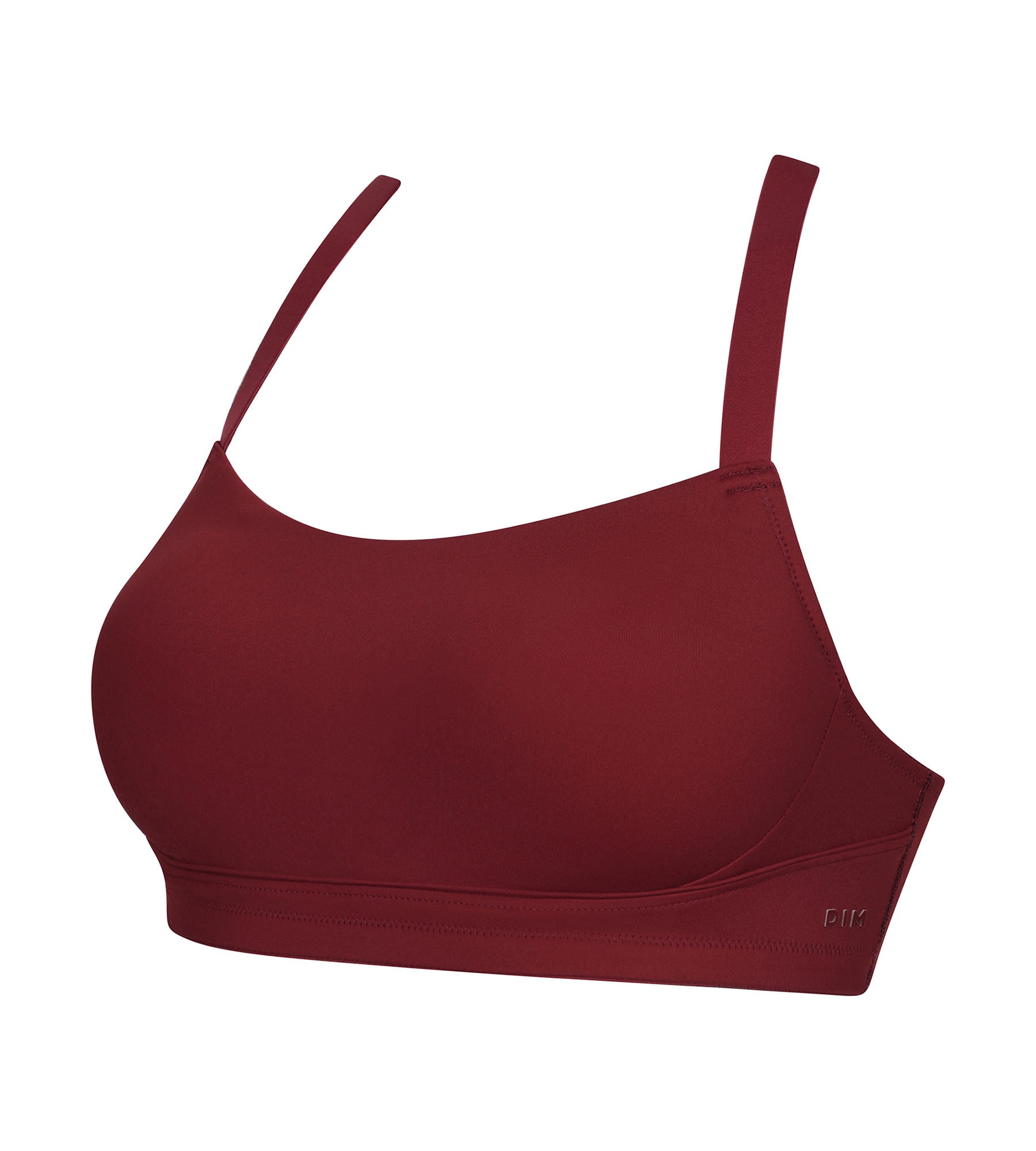 Sculpting Sports Bra in Bordeaux - Breathable Microfiber Support for Running, Yoga & Gym Workouts - Comfortable & Stylish Activewear for Women