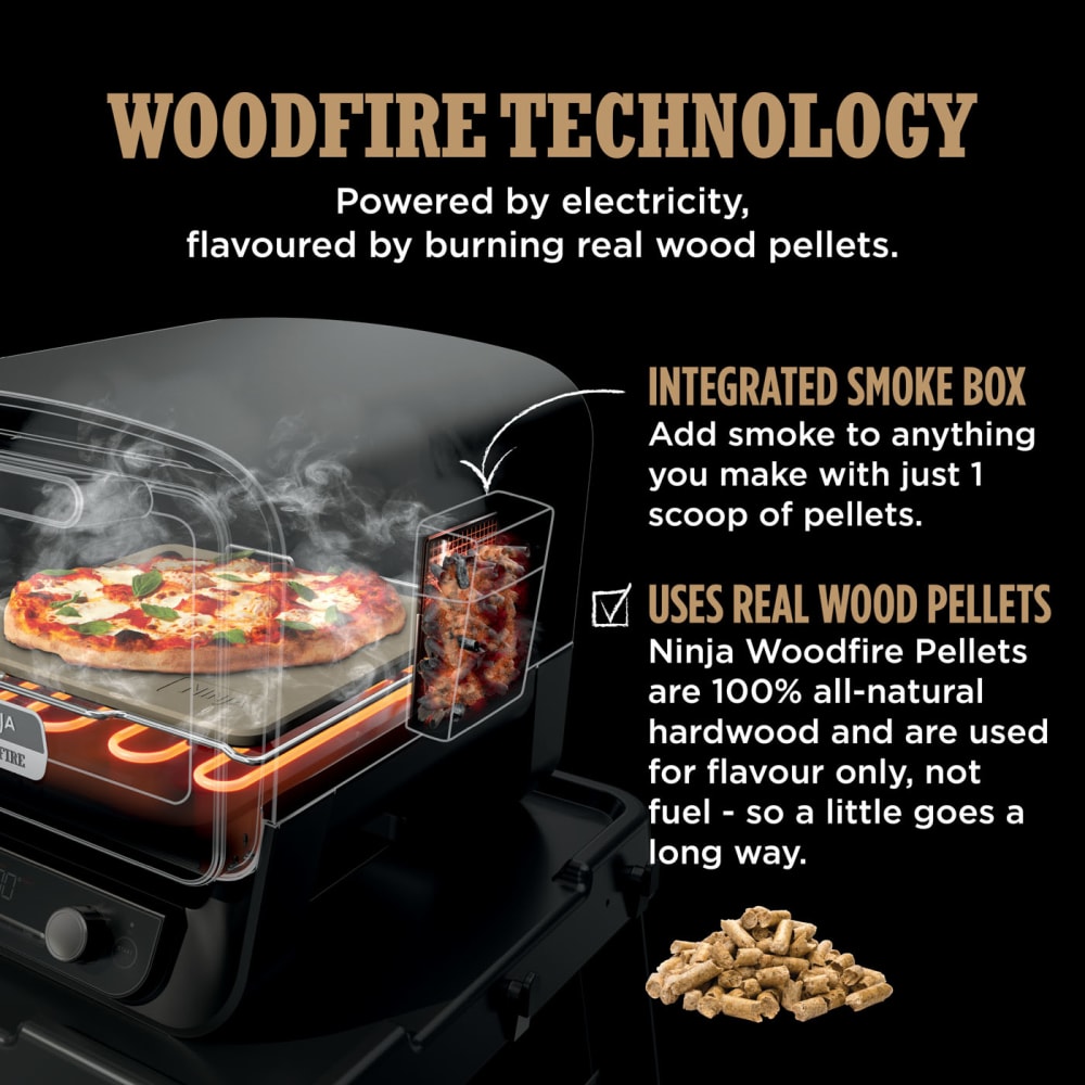 Ninja Woodfire Outdoor Grill & Smoker - Portable BBQ Oven for Backyard, Camping, Tailgating & Outdoor Cooking | Perfect for Grilling, Smoking, Baking & Roasting