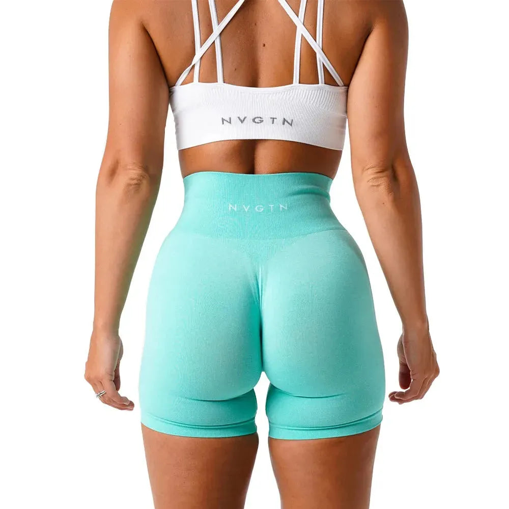 NVGTN Seamless Pro Shorts for Women - High Waisted Workout Shorts with Scrunch Detail - Perfect for Running, Yoga & Gym Training - Great for Intense Workouts & Active Lifestyle