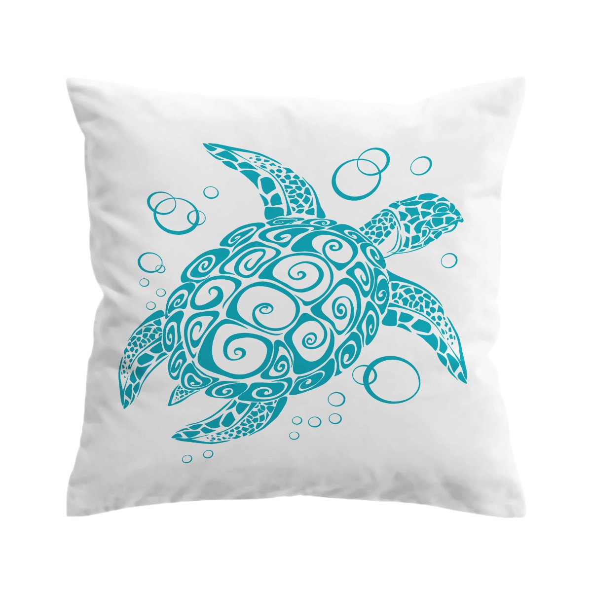 Blue Turtle Twist Pillow Cover - Soft Decorative Cushion Case for Sofa, Bed, Nursery - Perfect for Kids' Room & Home Decor
