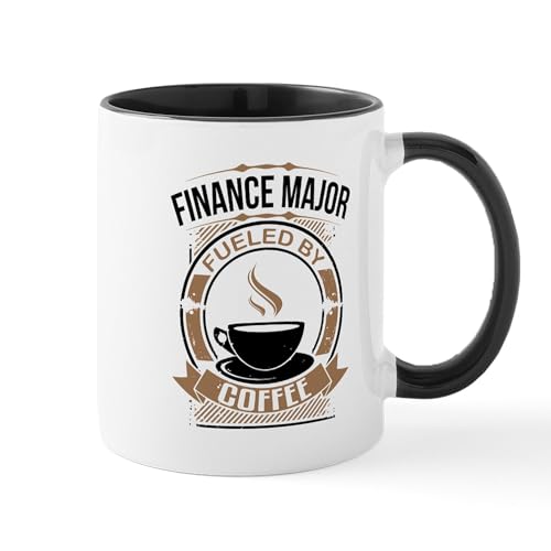 White/Black Inside - Finance Major Fueled By Coffee Mugs