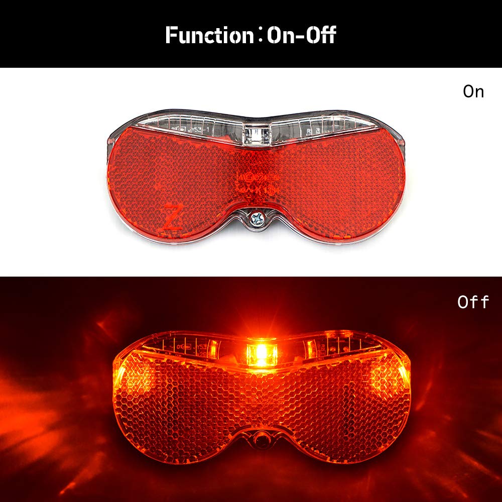 Vincita Super Bright Red LED Rear Bike Light - Quick Release with Batteries Included for Night Cycling Safety & Commuting
