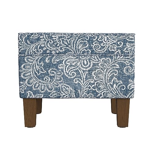 Blue Denim Jacobean Print