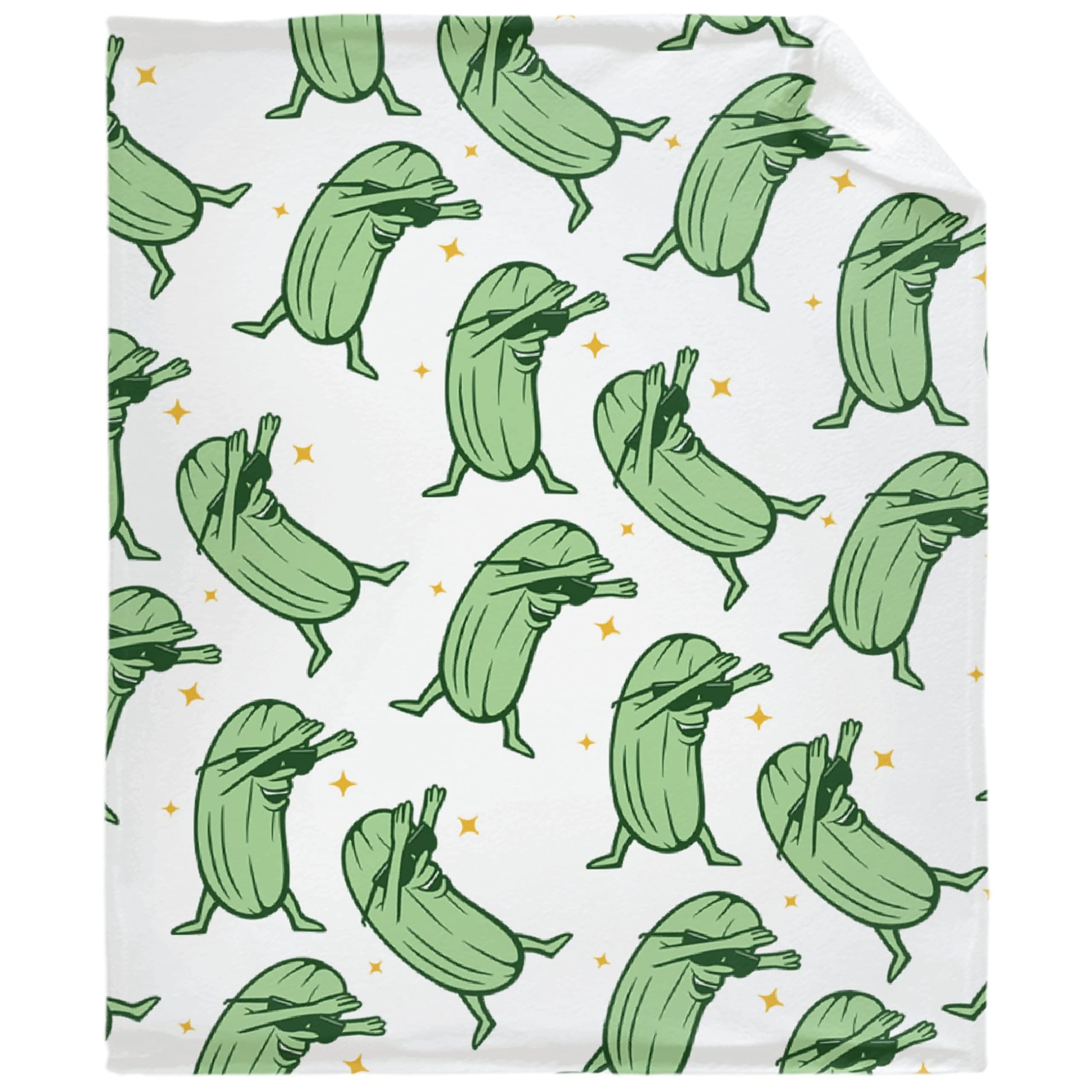 Pickle Throw Blanket - Ultra Soft Flannel Fleece Blanket for Gifts | Plush Lightweight Cozy Blanket for Couch, Sofa & Bed | All Season 80x60 Inch Blanket for Adults | Perfect for Movie Nights, Camping & Home Decor