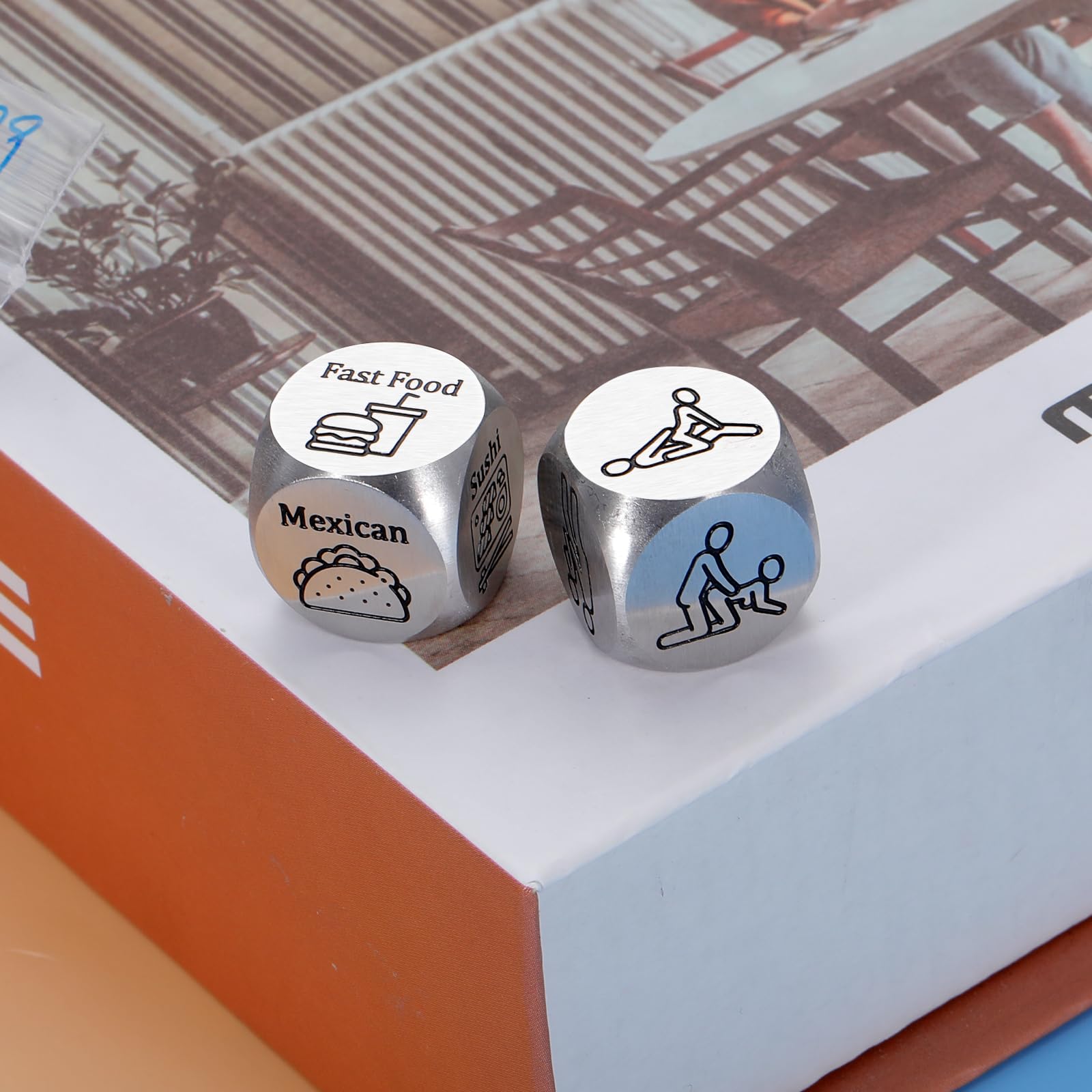6th Anniversary Iron Dice Gift Set - Funny Couples Decision Making Dice for Date Night, Boyfriend, Girlfriend, Bridal Shower & Honeymoon | Unique Wedding Gift for Husband or Wife | Perfect for Romantic Evenings & Game Nights