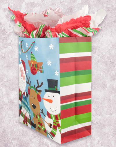 Jumbo Holiday Friends Gift Bags - Perfect for Christmas Presents, Party Favors & Festive Gift Giving