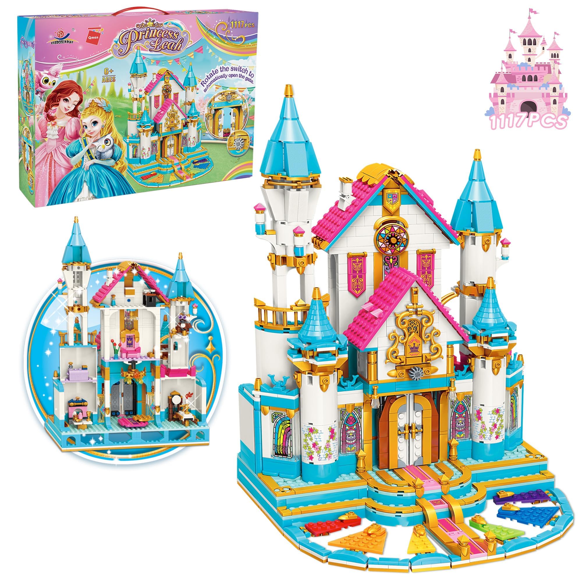 Princess Castle Building Kit for Girls 6-12 | 1117 PCS Creative Blocks | Birthday & Christmas Gift | Roleplay & STEM Learning