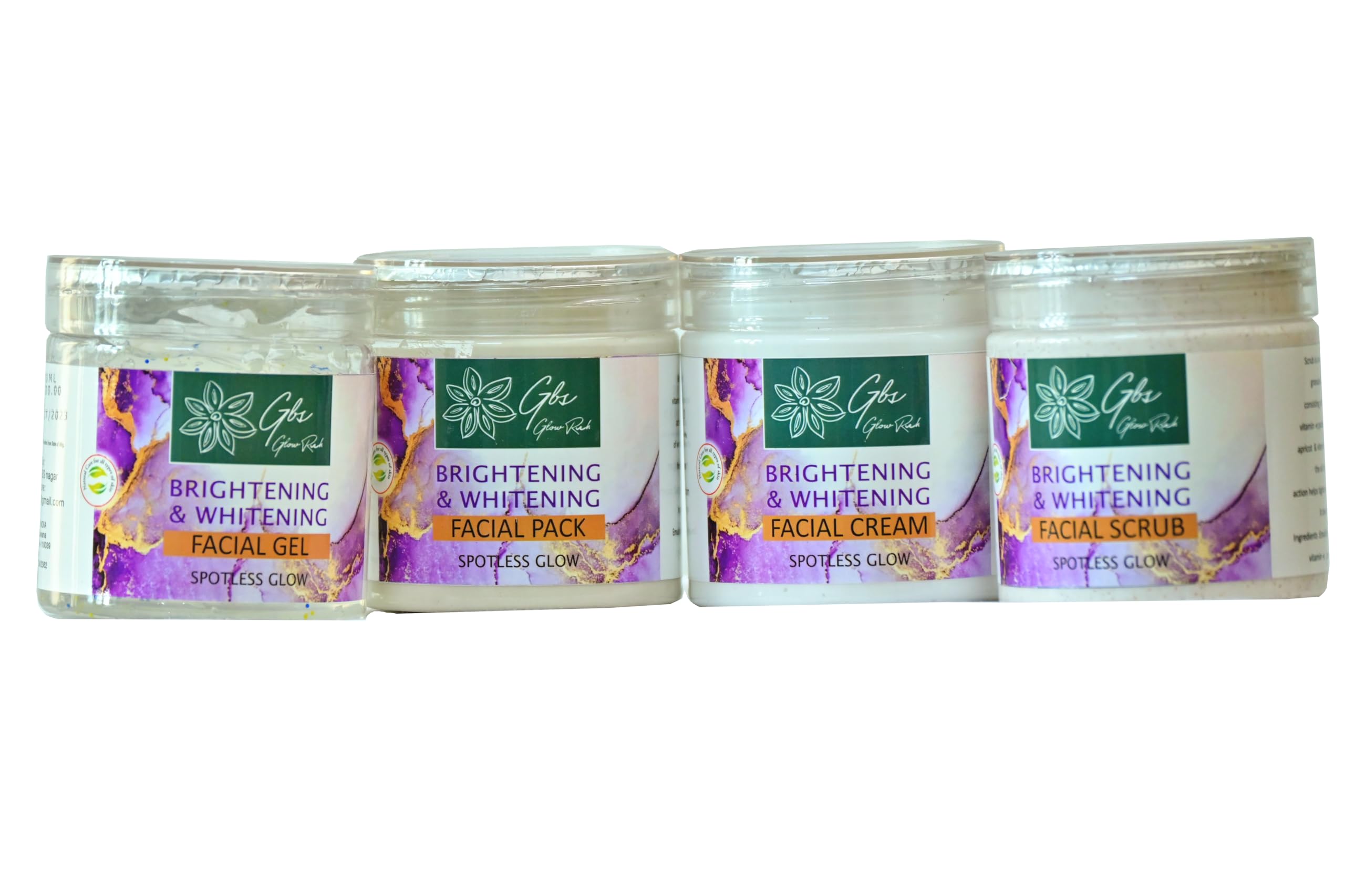 Glow Rich Brightening & Whitening Facial Kit 2Kg - Skin Lightening & Radiance Boosting Treatment for Face & Body - Perfect for Daily Skincare Routine & Spa Treatments