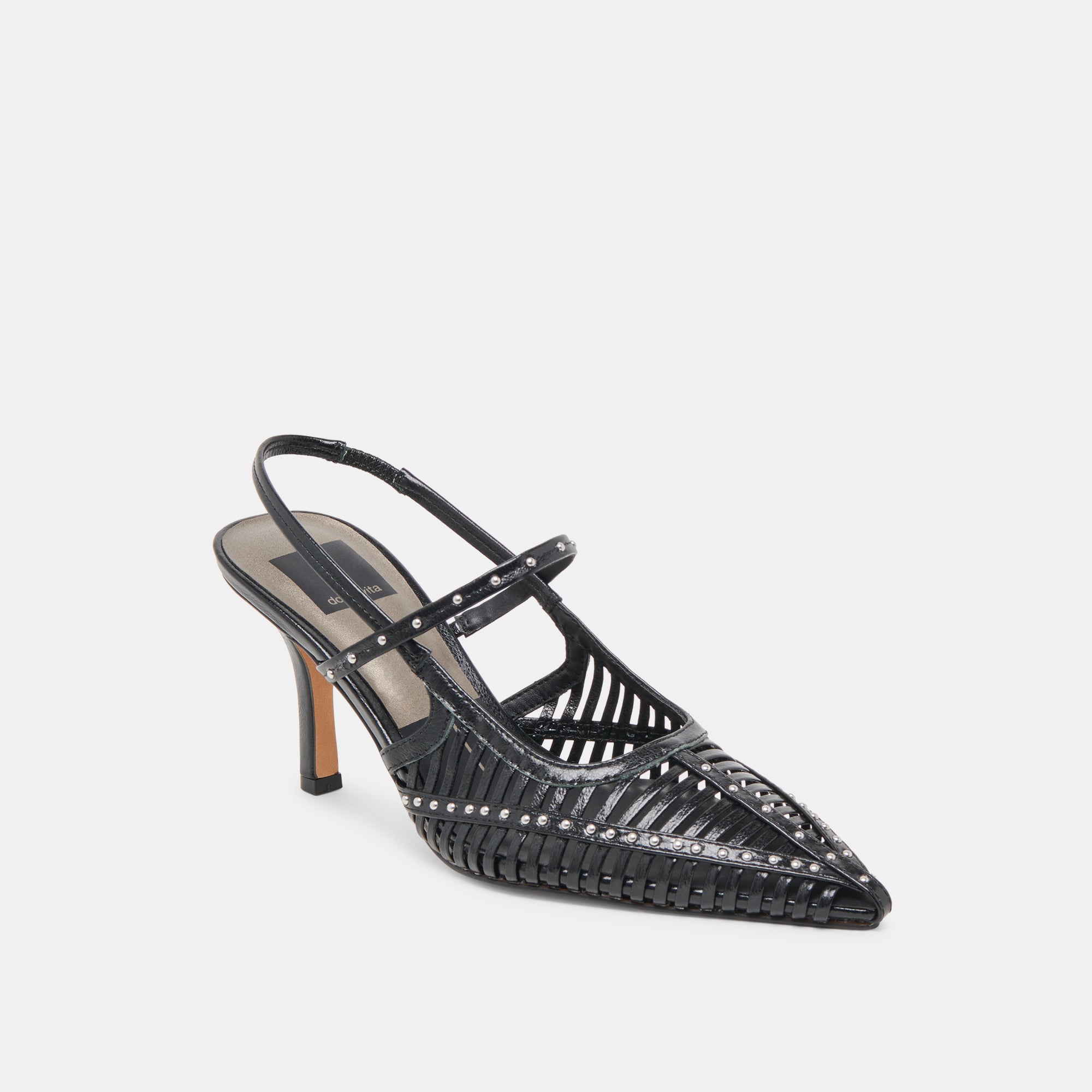 HENSAL Women's High Heels - Midnight Crinkle Patent Leather Pumps for Party, Wedding & Evening Events - Stylish Dress Shoes for Women