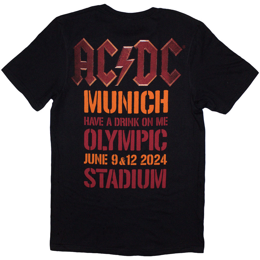 AC/DC PWR Up Munich 2024 Tour Vintage Rock Band T-Shirt - Official Concert Merchandise for Music Fans & Rock Collectors | Perfect for Concerts, Parties & Casual Wear