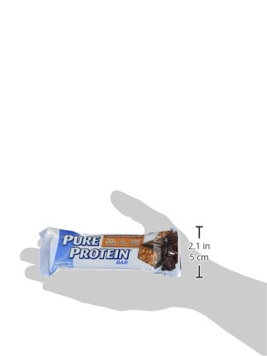 Pure Protein High Protein Bar Chocolate Peanut Butter - 20g Protein per Bar, Gluten Free, 6 Count (1.76oz Each) - Perfect for Post-Workout Recovery & Healthy Snacking