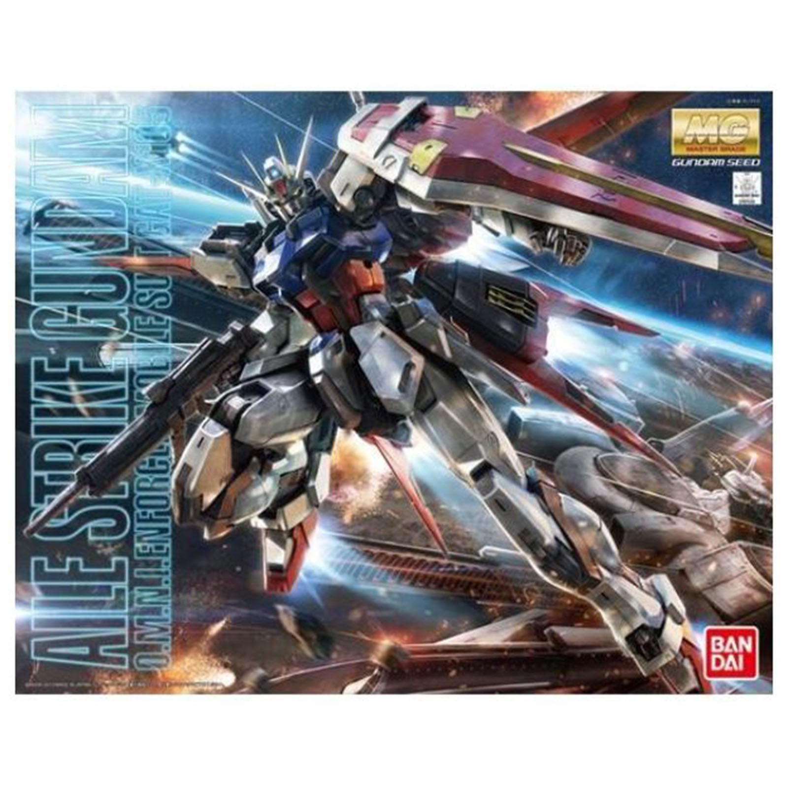 Bandai Gundam SEED MG Aile Strike Gundam Ver RM GAT-X105 1:100 Scale Model Kit - Perfect for Collectors & Anime Fans - Build Your Own Mecha for Display or Action Scenes