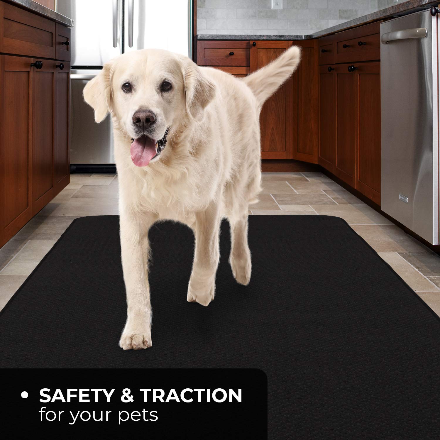 Non-Slip Carpet Runner - 6 Feet x 27 Inches Black - Perfect for Stairs, Hallways & High-Traffic Areas - Skid-Resistant Home Safety Solution