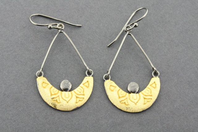 Julilla Gold Plated Earrings for Women - Elegant Dangle Hoop Earrings for Party, Wedding & Everyday Wear