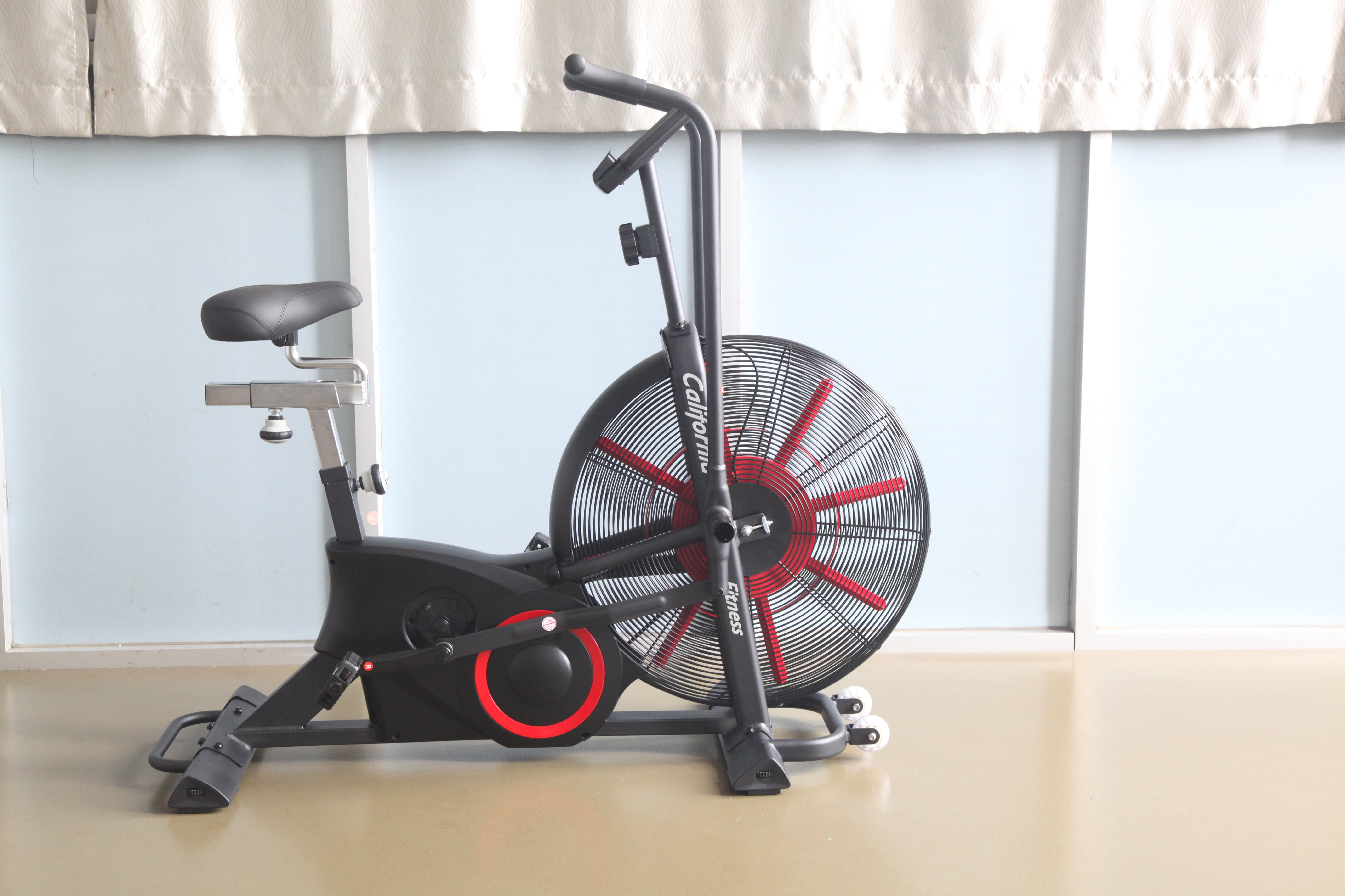 California Fitness AB5 Air Exercise Bike - Quiet Magnetic Resistance Indoor Cycling Bike for Home Gym, Cardio Workout & Weight Loss - Perfect for Small Spaces & Apartment Workouts