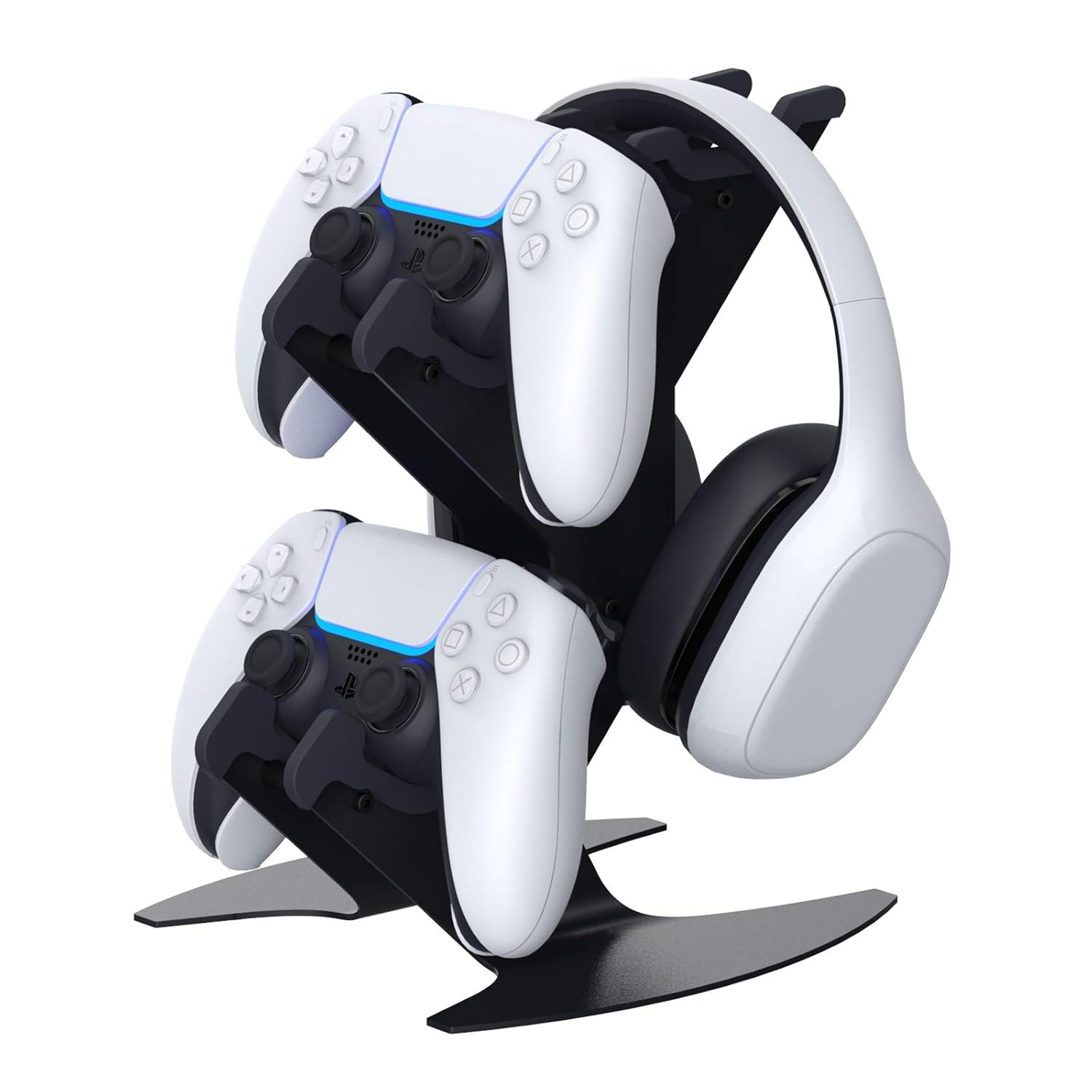 Premium Aluminum Headphone Stand & Gaming Controller Holder - Universal Desk Organizer for Xbox One, Xbox Series X/S, PS4, PS5, Nintendo Switch & PC - Perfect for Gaming Setup & Office Organization
