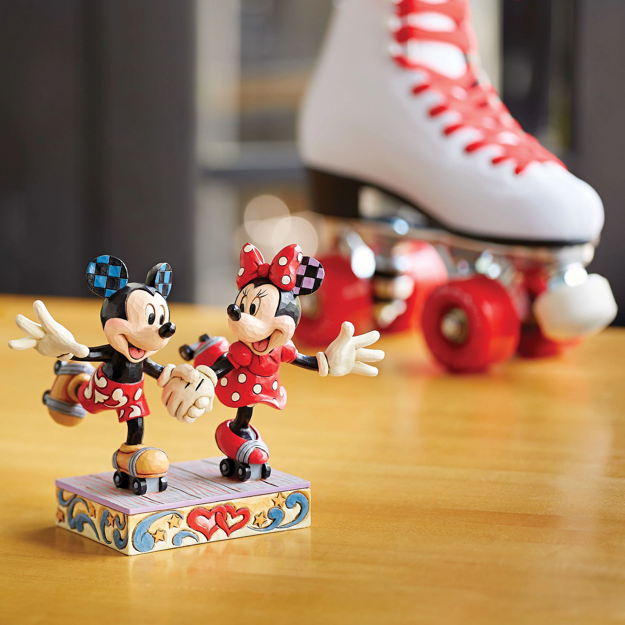 Mickey & Minnie Mouse Roller Skates for Adults & Kids - Disney Character Themed Quad Skates for Indoor & Outdoor Fun - Perfect for Birthday Gifts, Theme Parties & Roller Rink Adventures