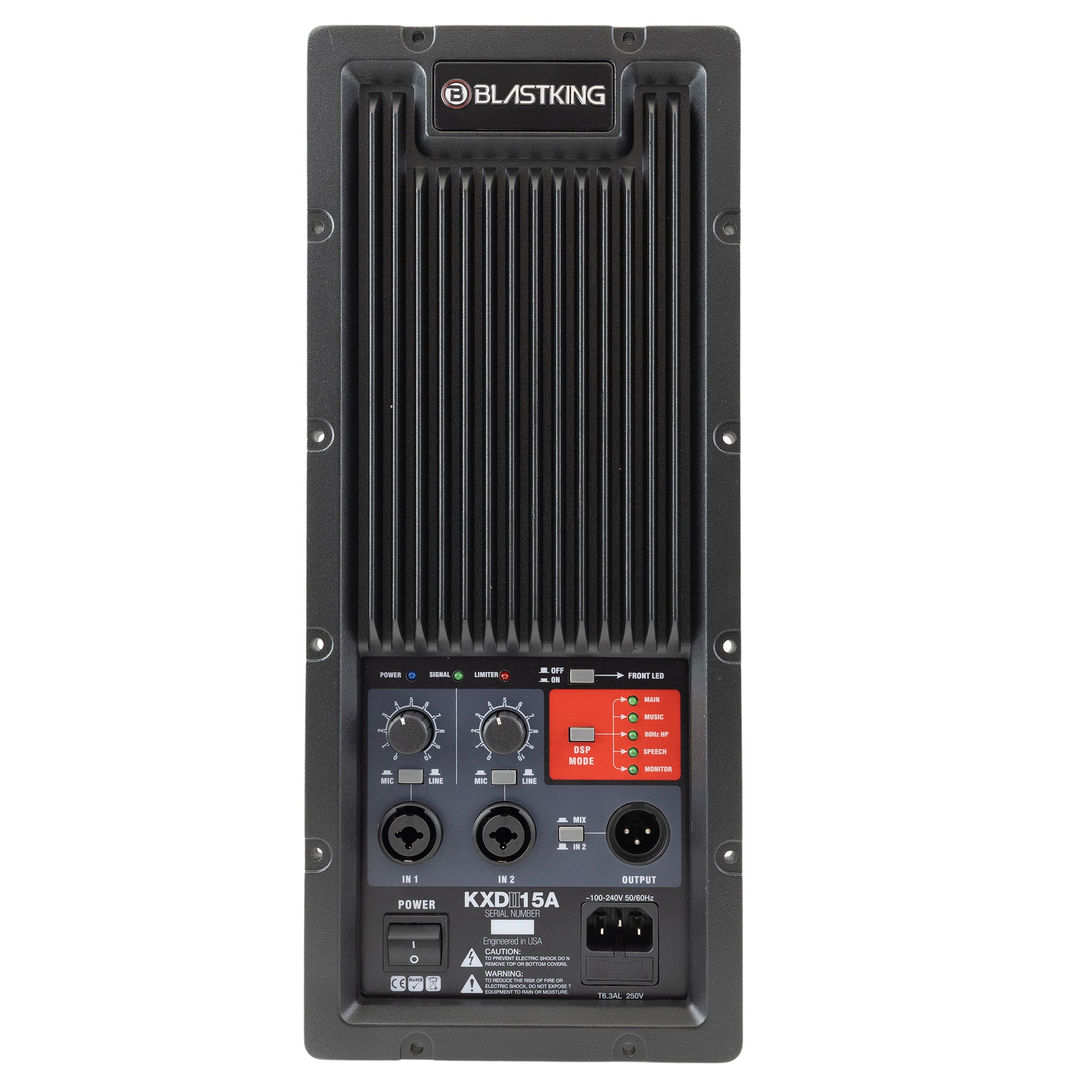 Blastking KXDII15A 15-Inch Powered PA Speaker with Built-in Amplifier - Perfect for Live Music, DJ Performances, and Outdoor Events