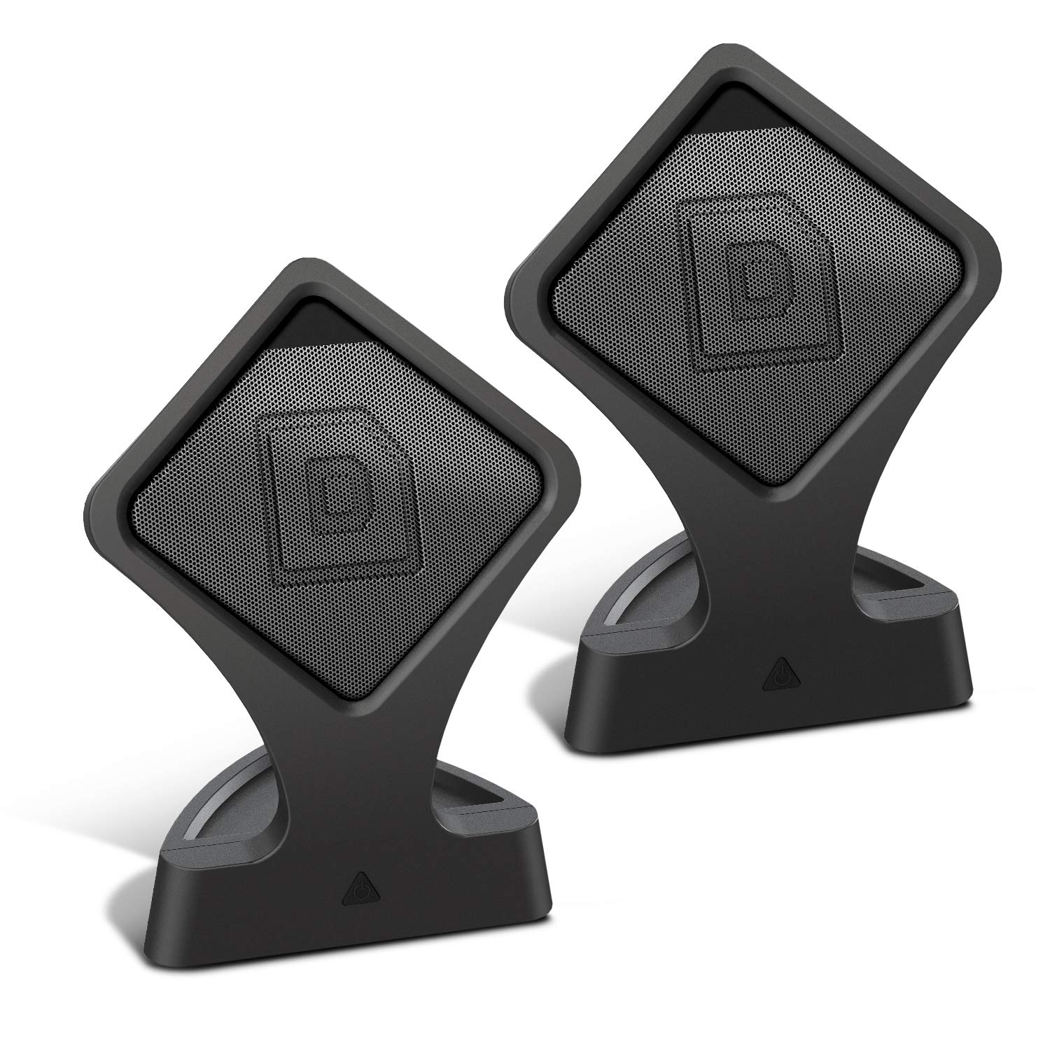 Delton Wireless Bluetooth Speaker Twin Pack - Portable Speaker with Loud Stereo Sound & Deep Bass, Bluetooth 4.2 with Built-in Mic, Compatible with iPhone, Samsung, PC, Laptop, Tablet - Matte Black - Perfect for Home, Office, Outdoor Parties & Travel