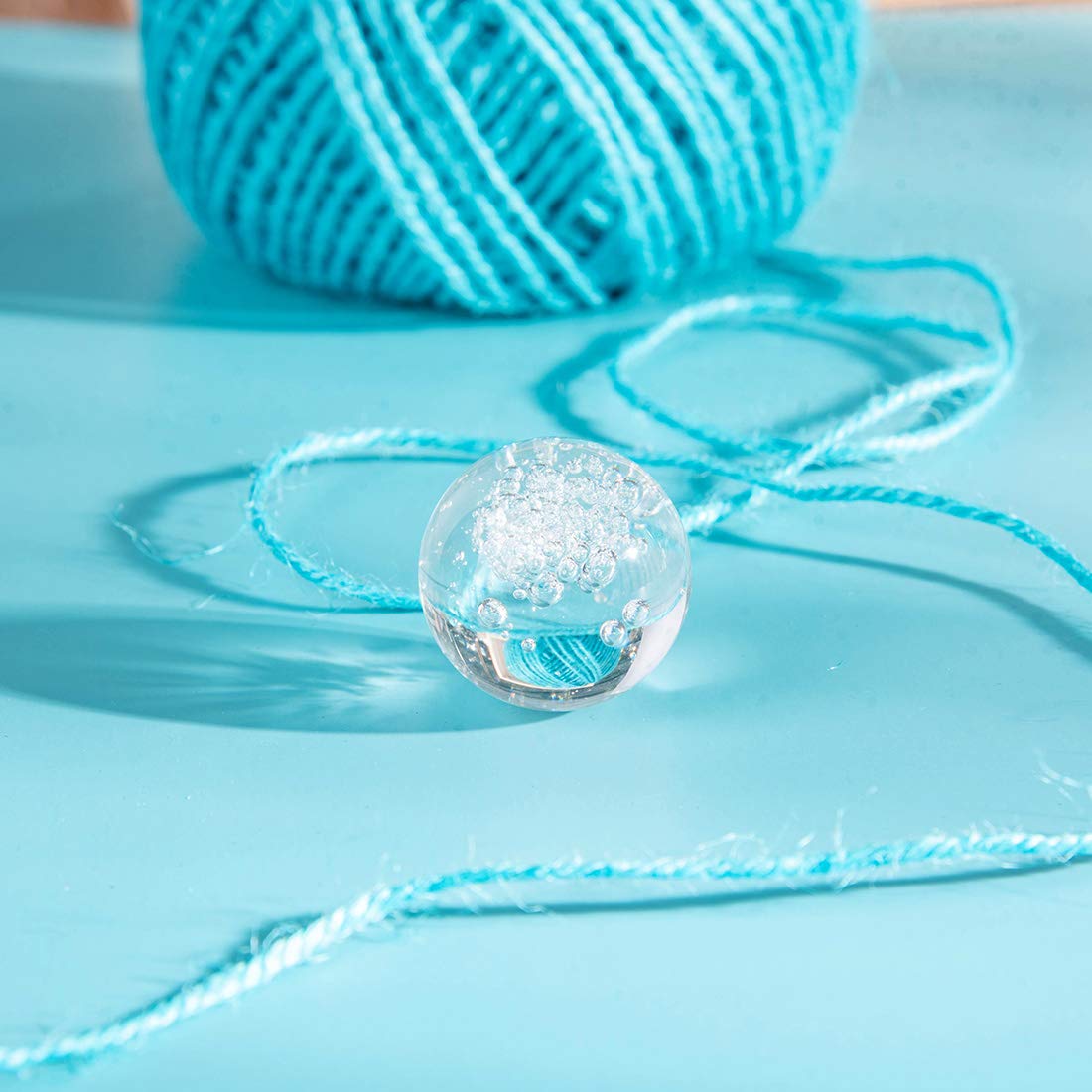 1.6 Inch Crystal Bubble Glass Decorative Ball with Stand - Elegant Home Decor for Centerpieces, Wedding Decor, Tabletop Display & Party Decorations