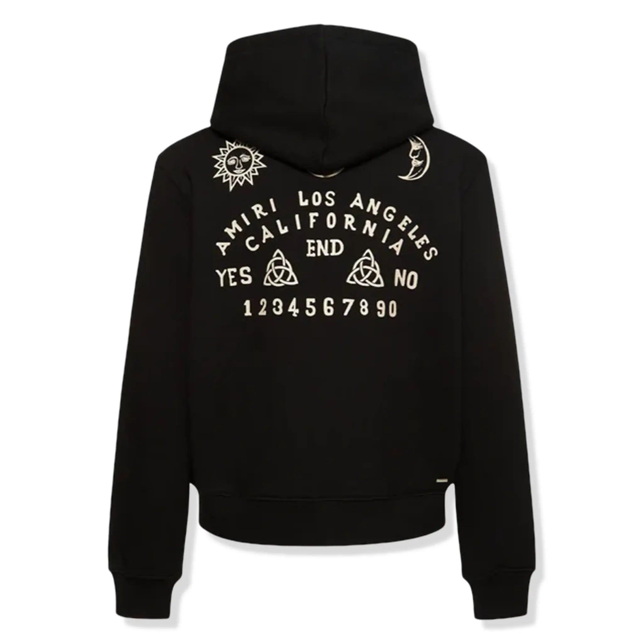 Amiri Ouija Board Black Hoodie - Men's Gothic Streetwear Pullover | Perfect for Halloween, Concerts & Urban Fashion
