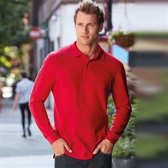 Gildan Premium Long Sleeve Polo Shirt for Men - Soft Cotton Comfort Fit Workwear & Casual Wear - Ideal for Office, Business, Golf & Everyday Use