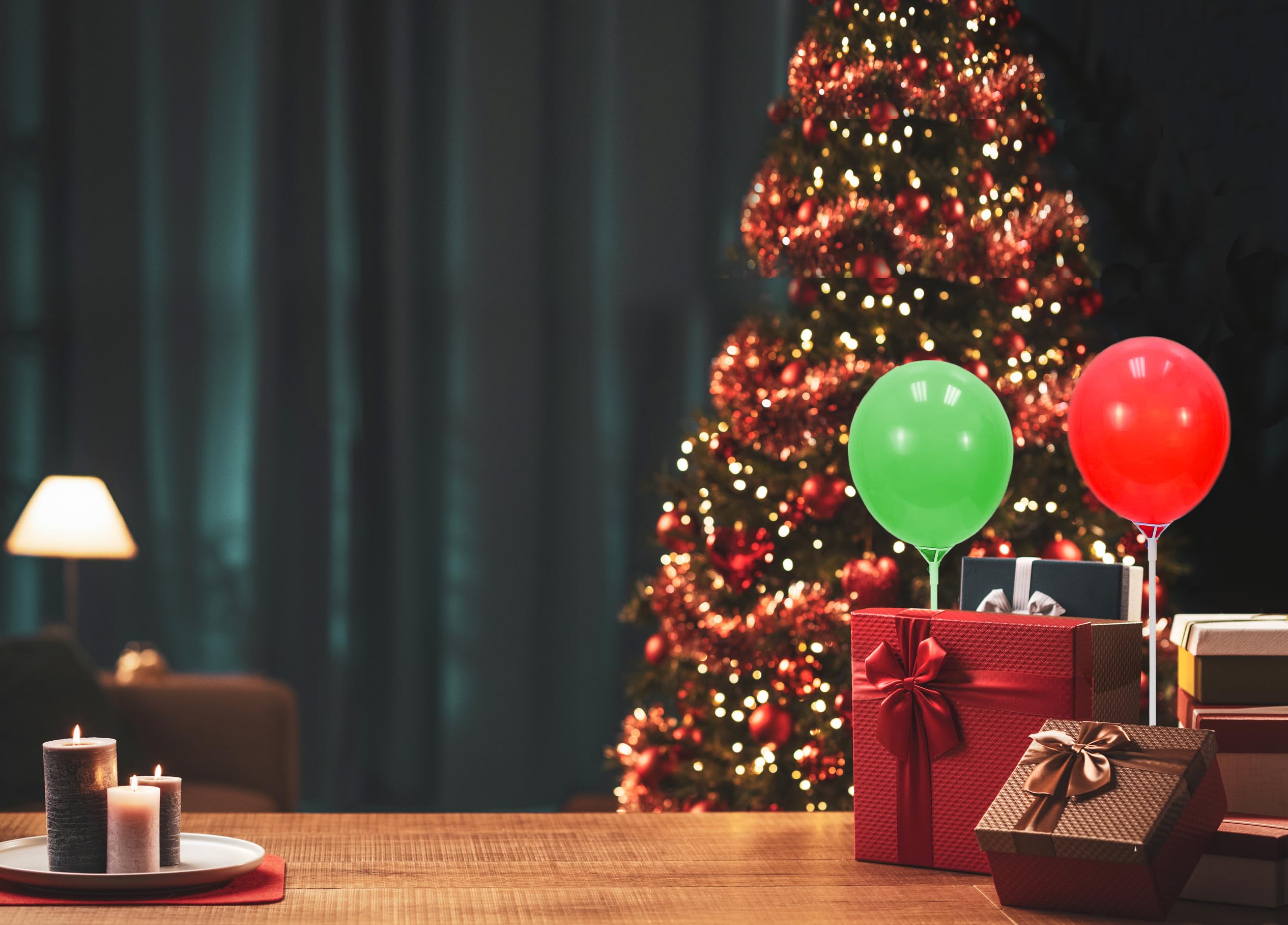 GIFTEXPRESS 12 Sets 17-Inch Balloon Stand with Base - Party Decorations for Birthday, Wedding, Baby Shower, Anniversary, Christmas & New Year Celebrations - Perfect for Indoor & Outdoor Events