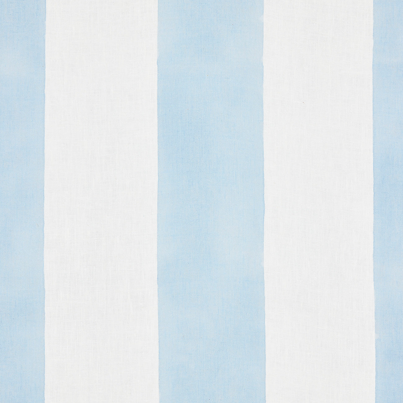 Blue Wide Stripe Block Printed Linen Fabric - Perfect for Upholstery, Curtains & DIY Home Decor Projects