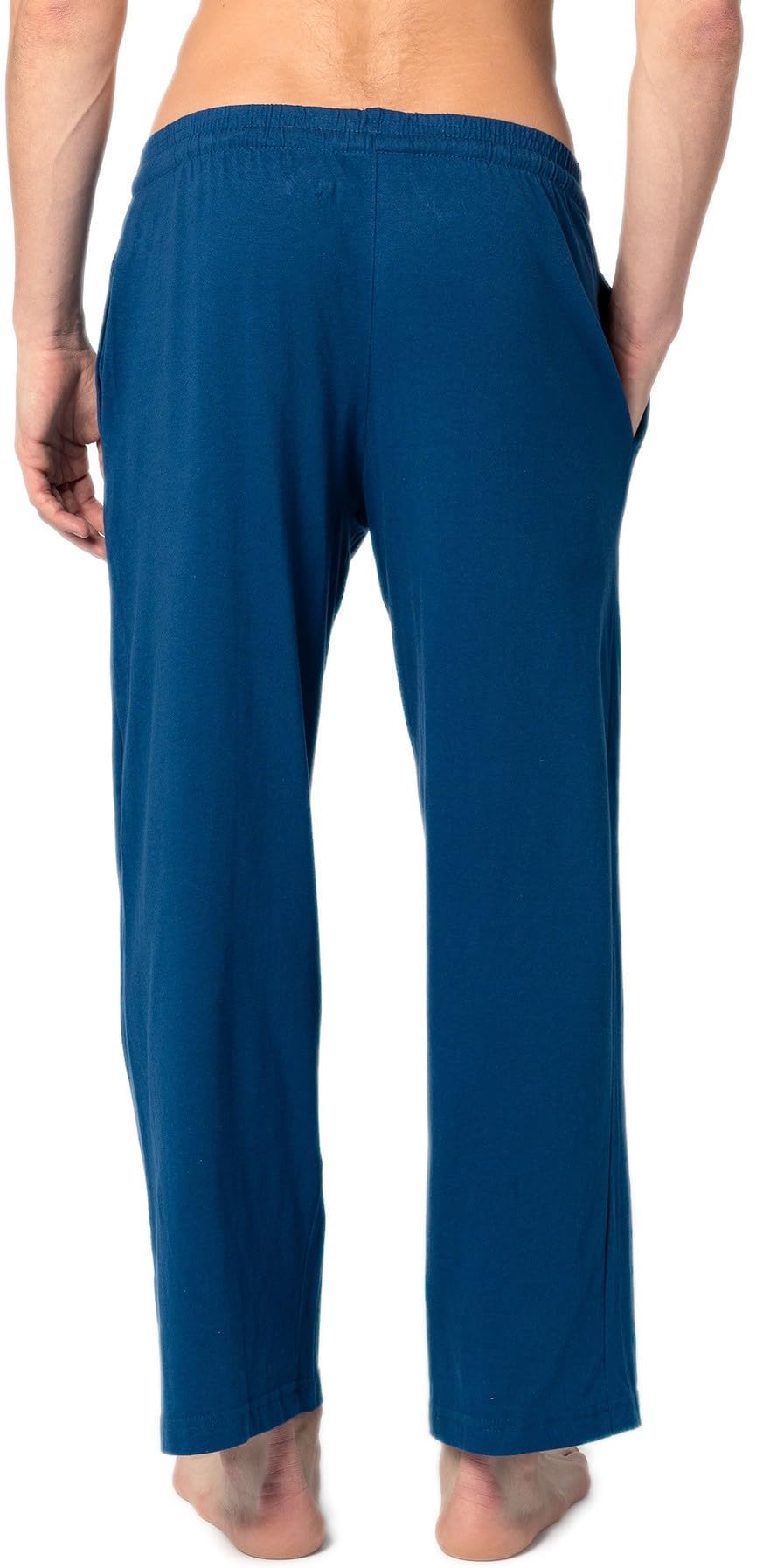 Andrew Scott Men's 6 Pack 100% Cotton Jersey Knit Yoga Lounge & Sleep Pajama Pants - Soft Comfortable Sleepwear for Relaxing at Home, Yoga, and Lounging