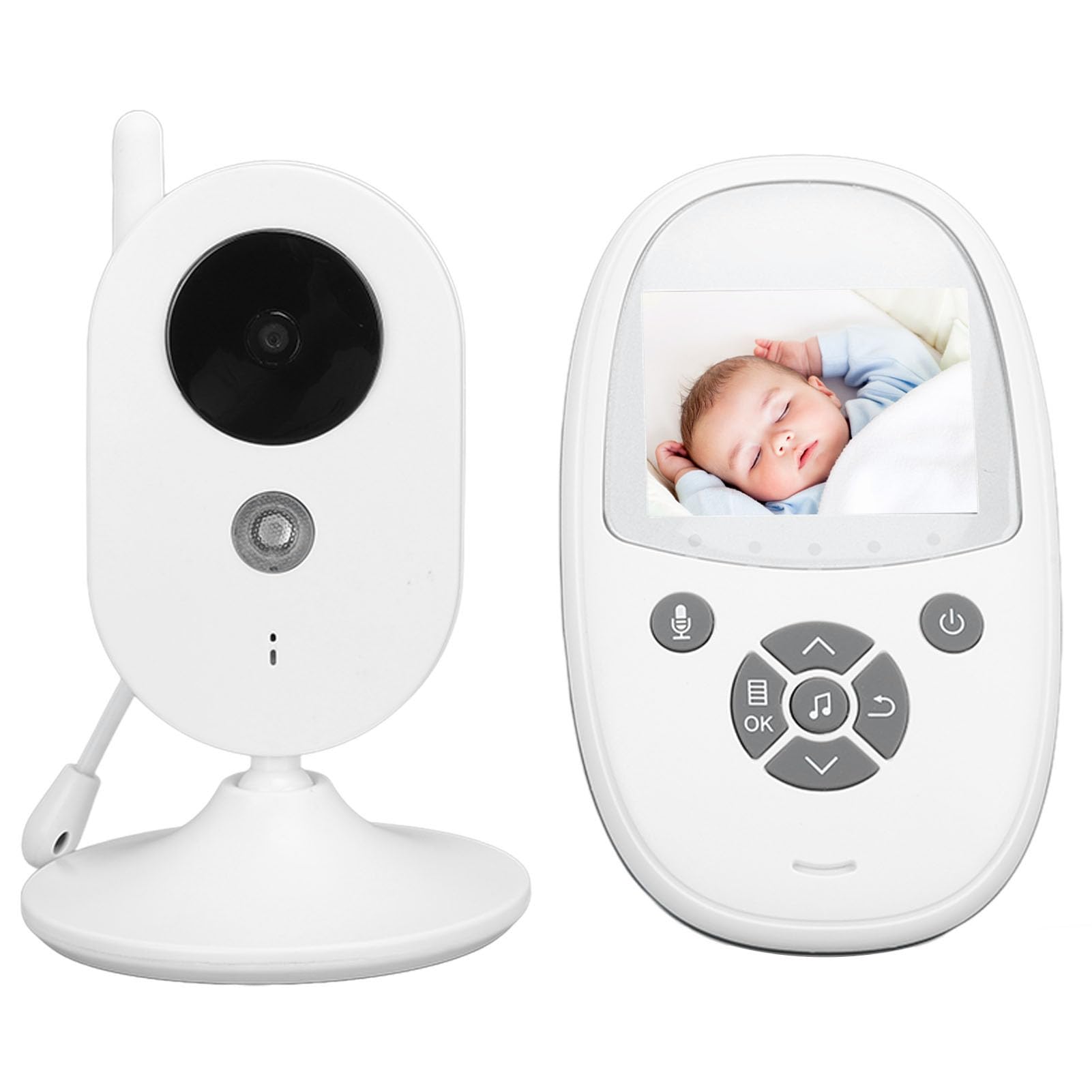 Wireless Baby Monitor with Dual Microphone & Night Vision - 100-240V Pet Camera for Home, Nursery, Office (US Plug) - Ideal for Parents, Pet Owners & Remote Monitoring